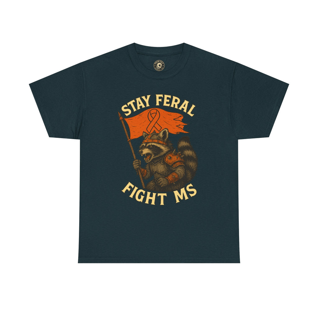 Stay Feral Fight MS Raccoon warrior shirt