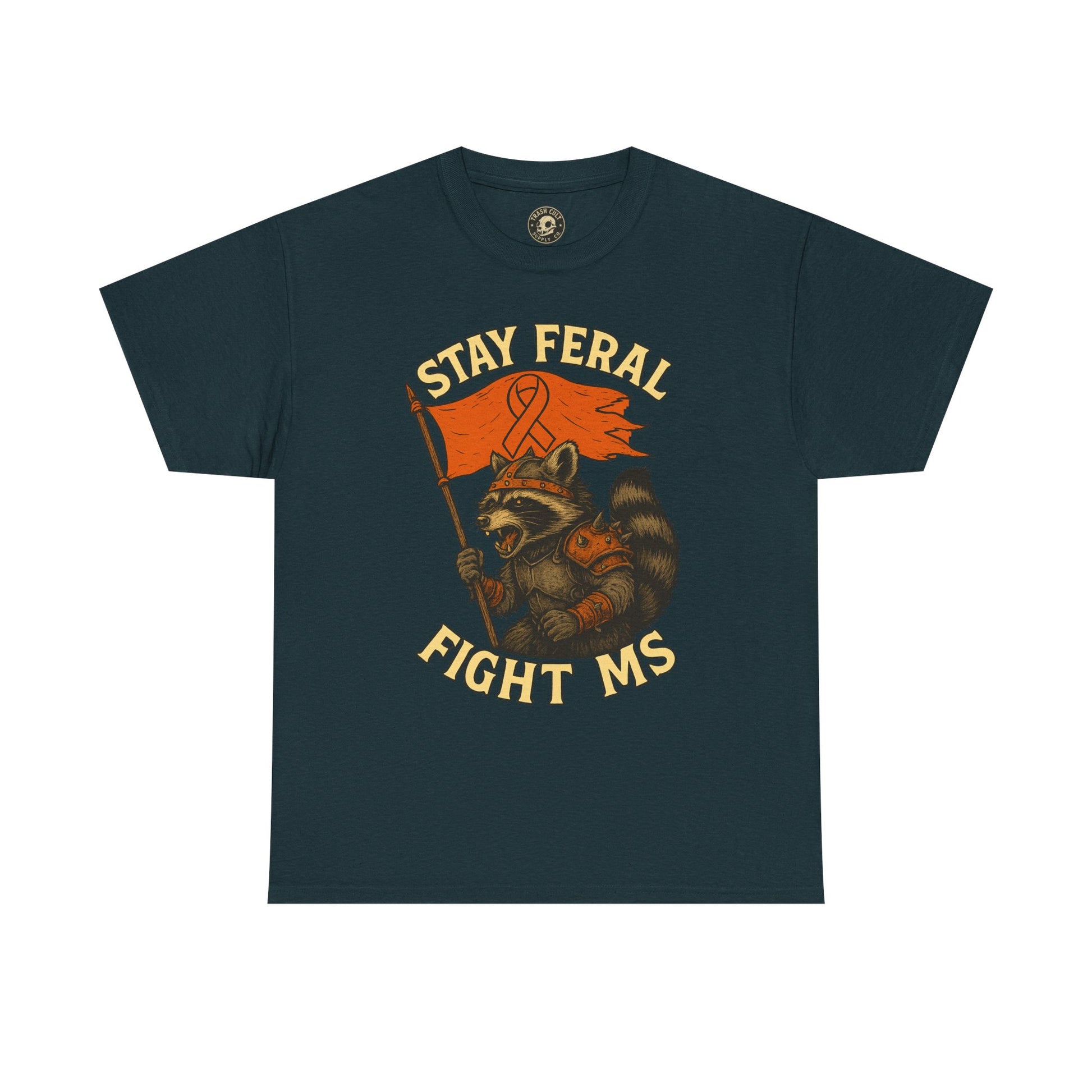 Stay Feral Fight MS Raccoon warrior shirt