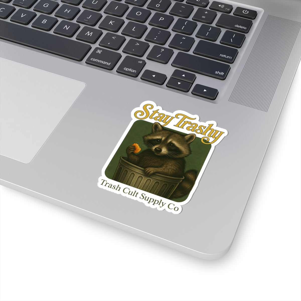 Whimsical Raccoon Kiss-Cut Stickers, Perfect for Laptops, Water Bottles, Journals, Gifts for Animal Lovers, Stay Trashy Decor