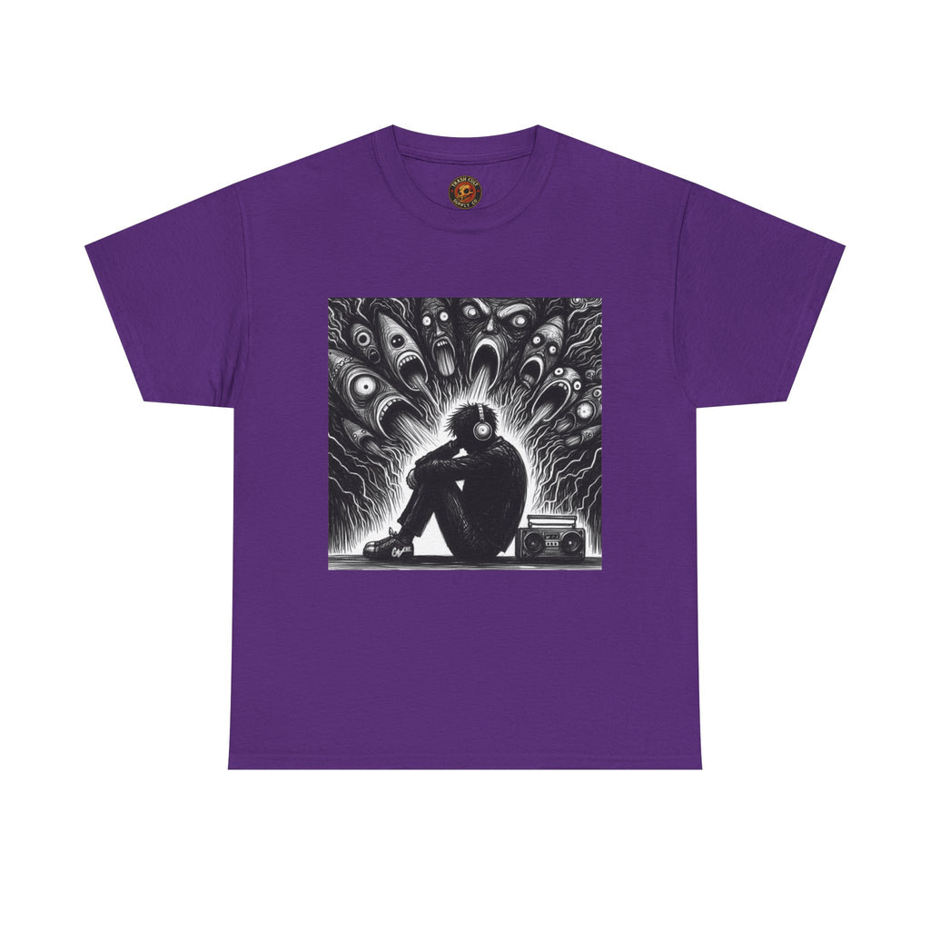 Xian Allen x Trash Cult Shirt – “Turn It Up Louder” | Screaming Chaos Headphones Tee