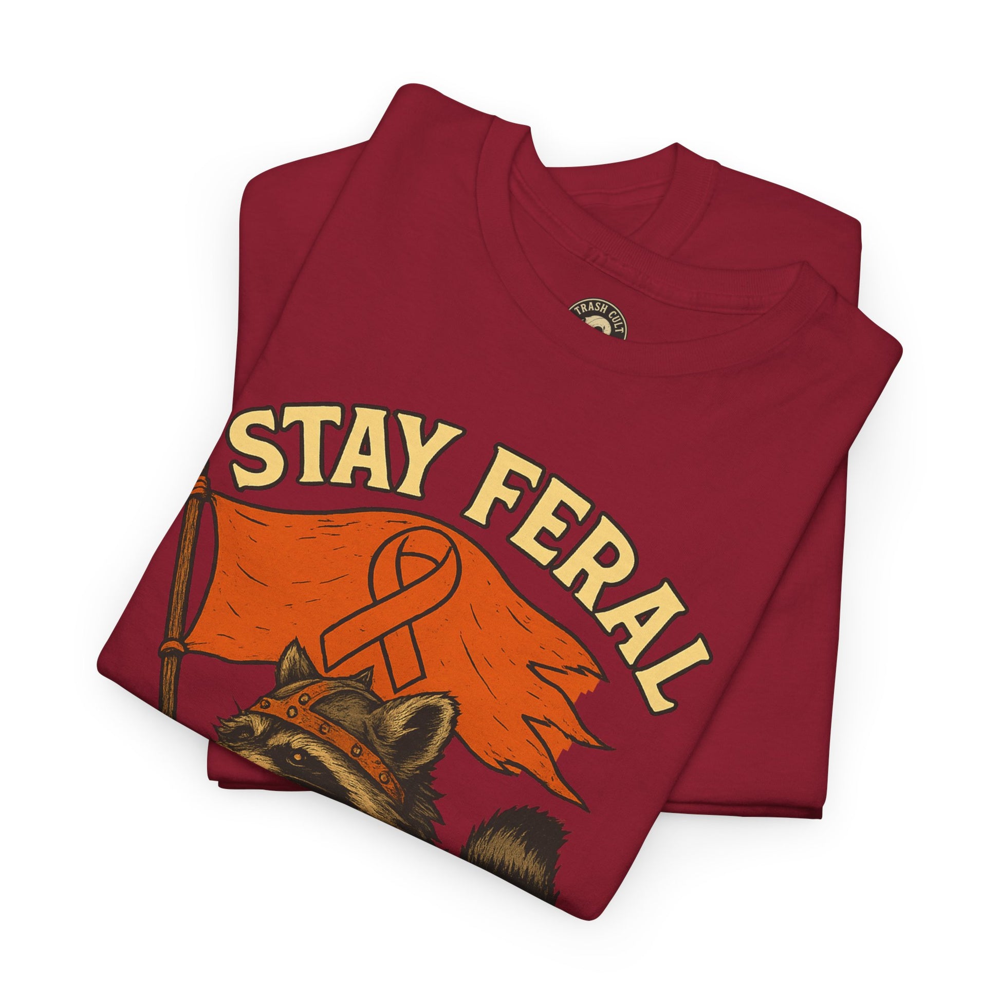 Stay Feral Fight MS Raccoon warrior shirt