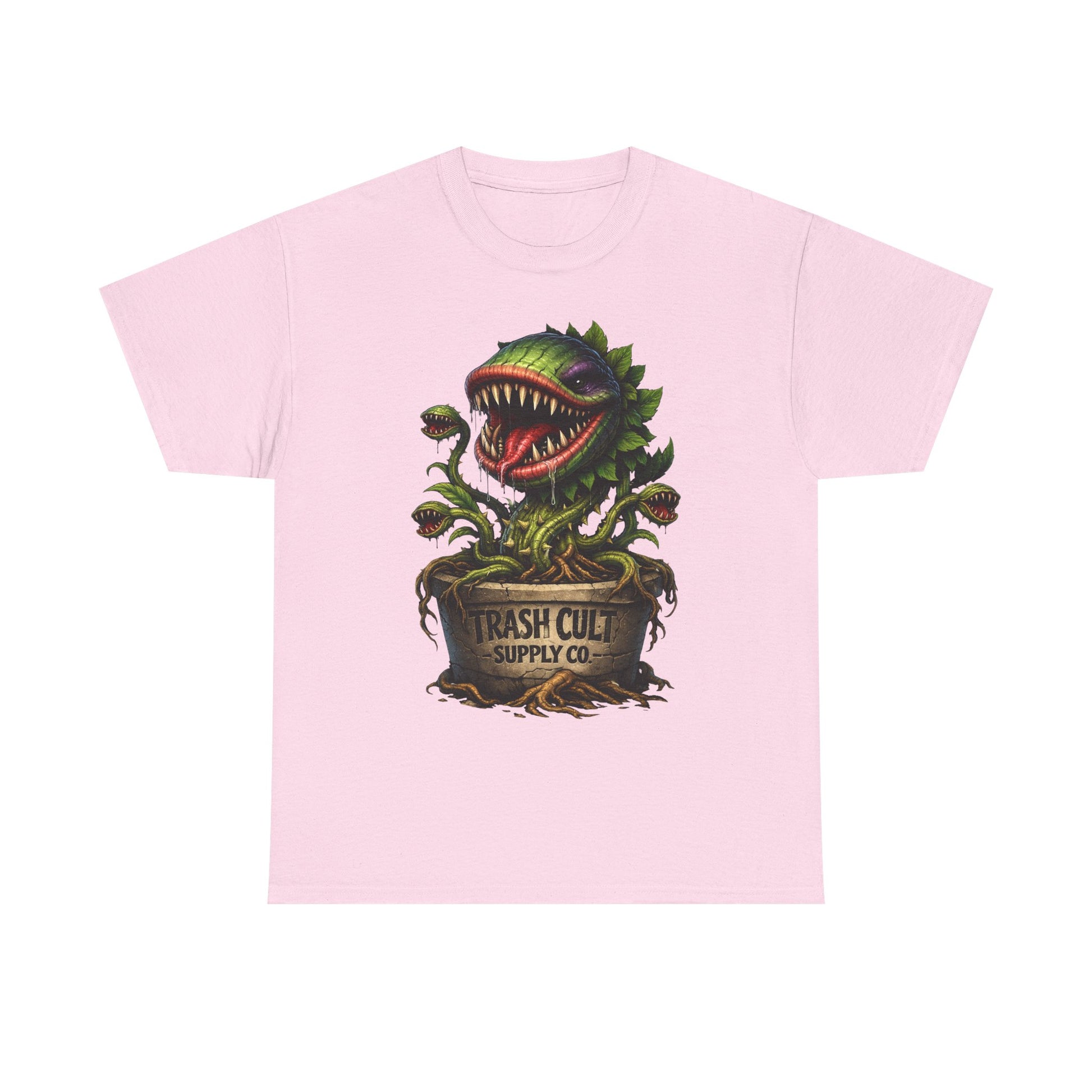 Carnivorous Plant Graphic Tee — "Trash Cult Supply Co." Potted Monster Shirt