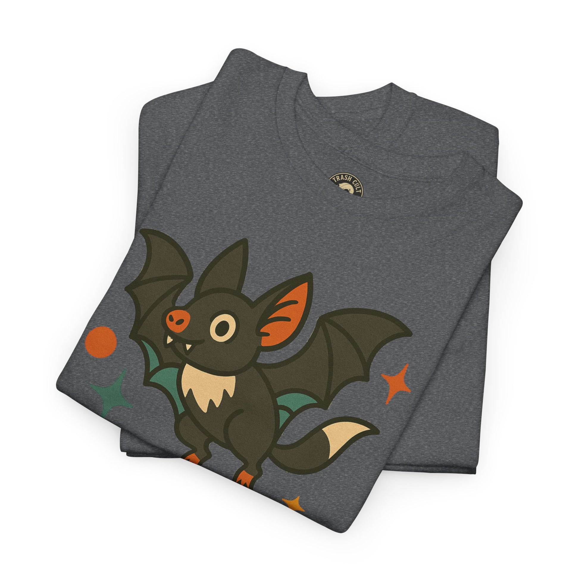Trash Cult Supply Co. Unisex Heavy Cotton Tee - Fun Graphic Tee for Casual Wear, Perfect Gift for Bat Lovers, Halloween T-Shirt, [...]