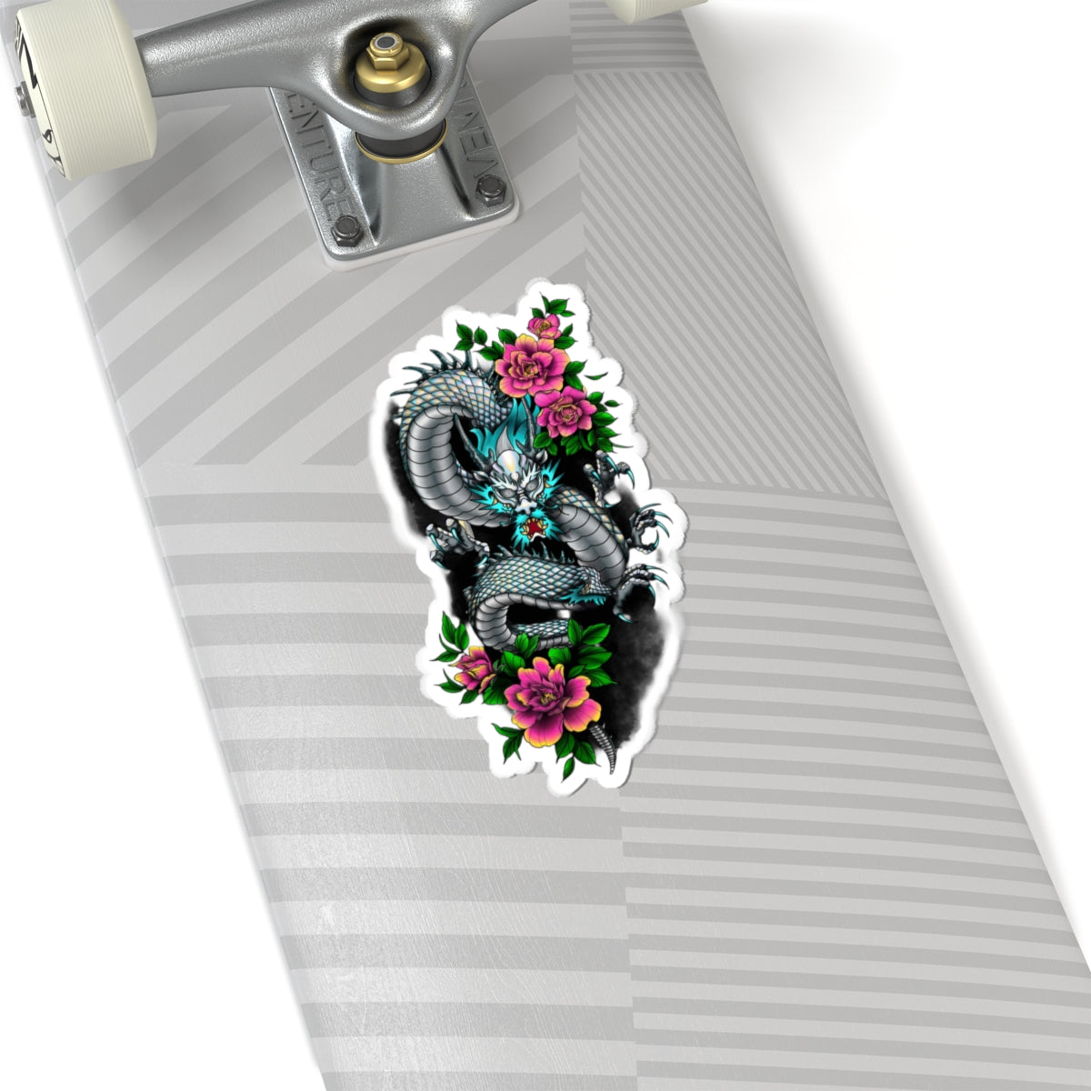Mythic Dragon & Peony Sticker – Lara Davenport x Trash Cult