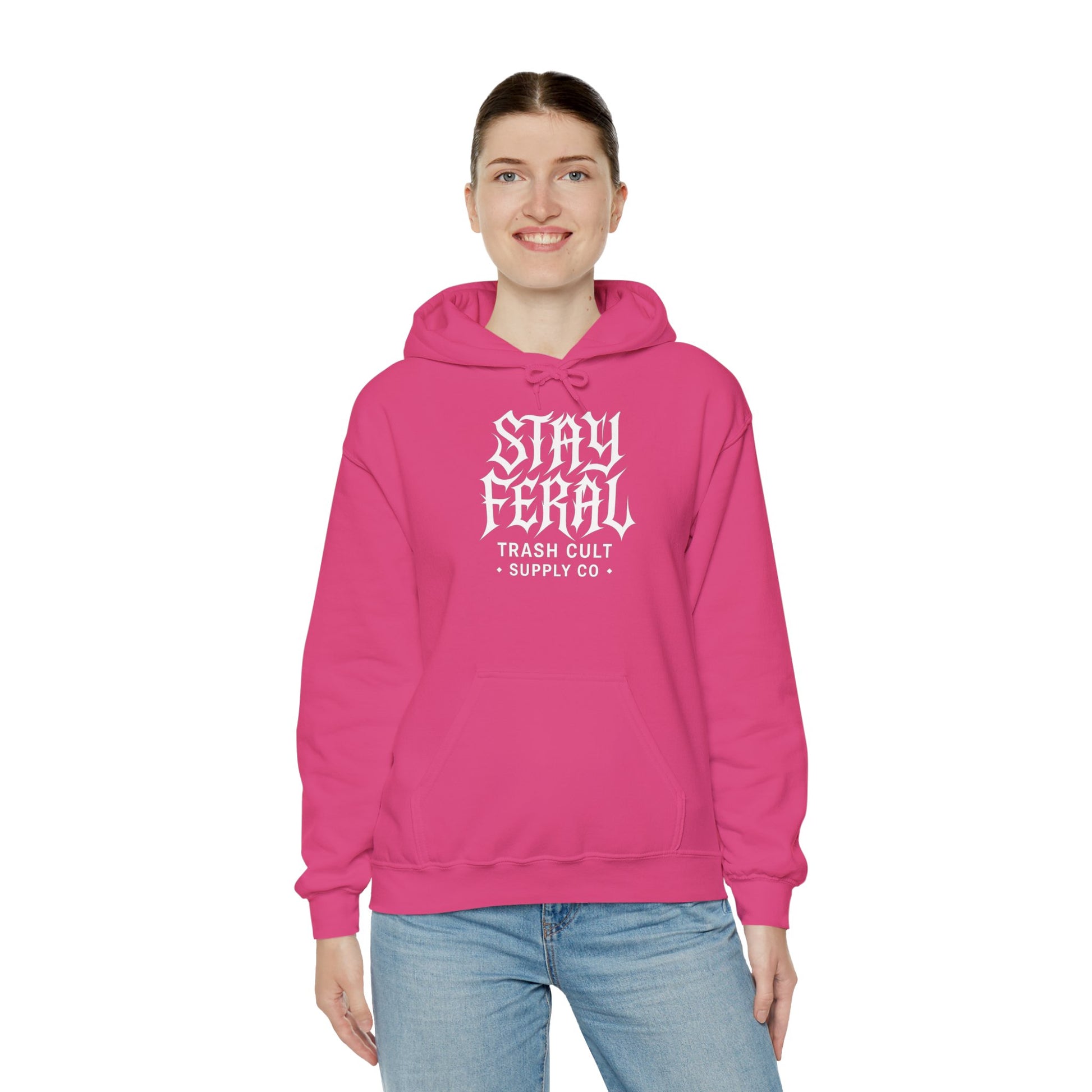 Stay Feral Gothic Hoodie – Trash Cult Supply Co Unisex Pullover