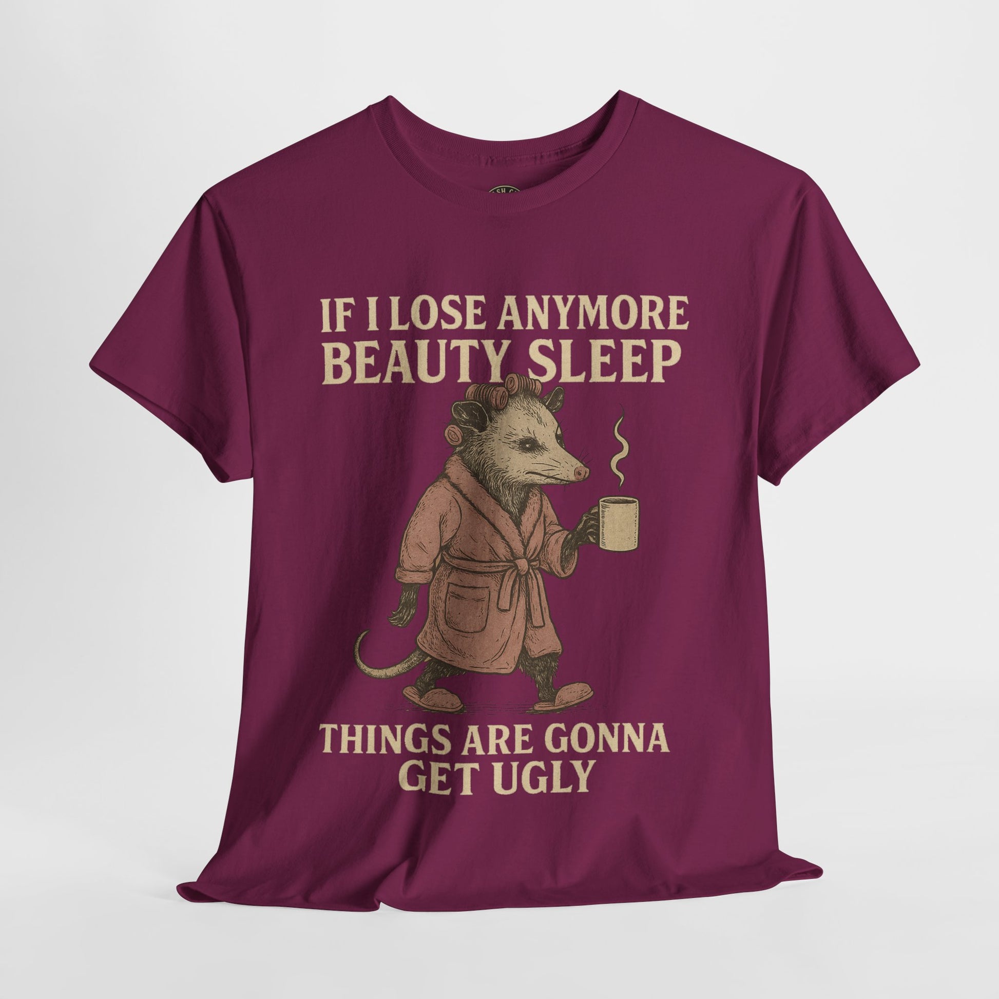 Funny Unisex Heavy Cotton Tee - "If I Lose Anymore Beauty Sleep, Things Are Gonna Get Ugly" - Gift, Sleepwear, Humor, Casual Wear, [...]