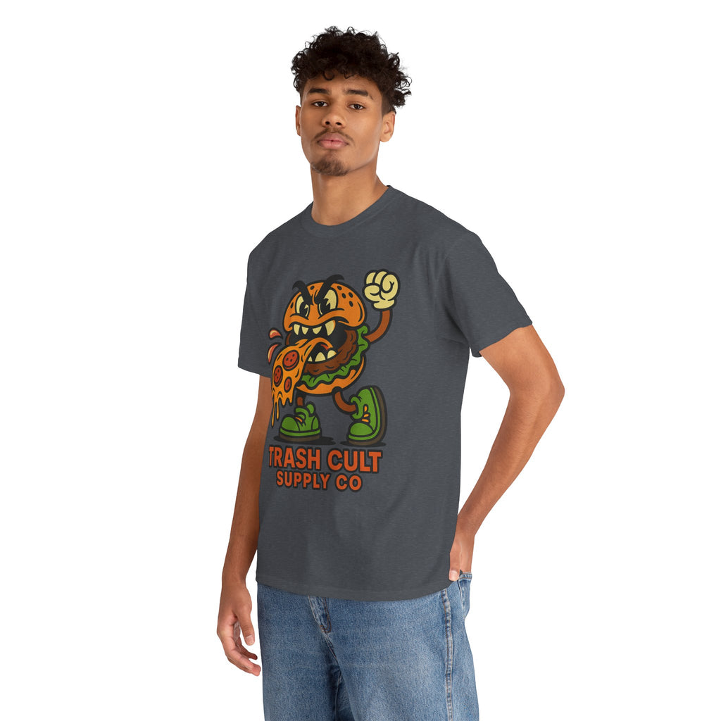 Angry Burger Pizza Spitter Tee – Trash Cult Supply Co | Gildan 5000 Shirt