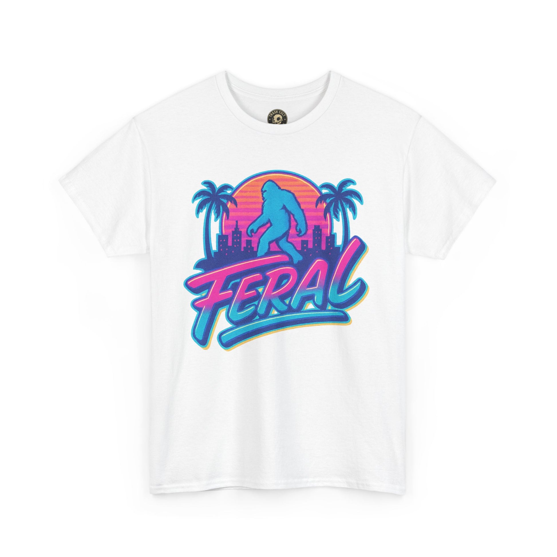 Retro Feral Bigfoot Tee – Tropical Chaos Meets Cryptid Cool