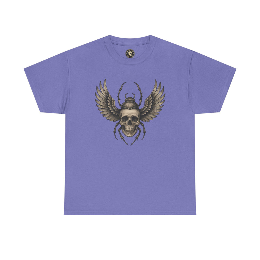 Winged Skull Scarab Shirt – Dark Gothic Beetle Graphic Tee – Gildan 5000 Unisex