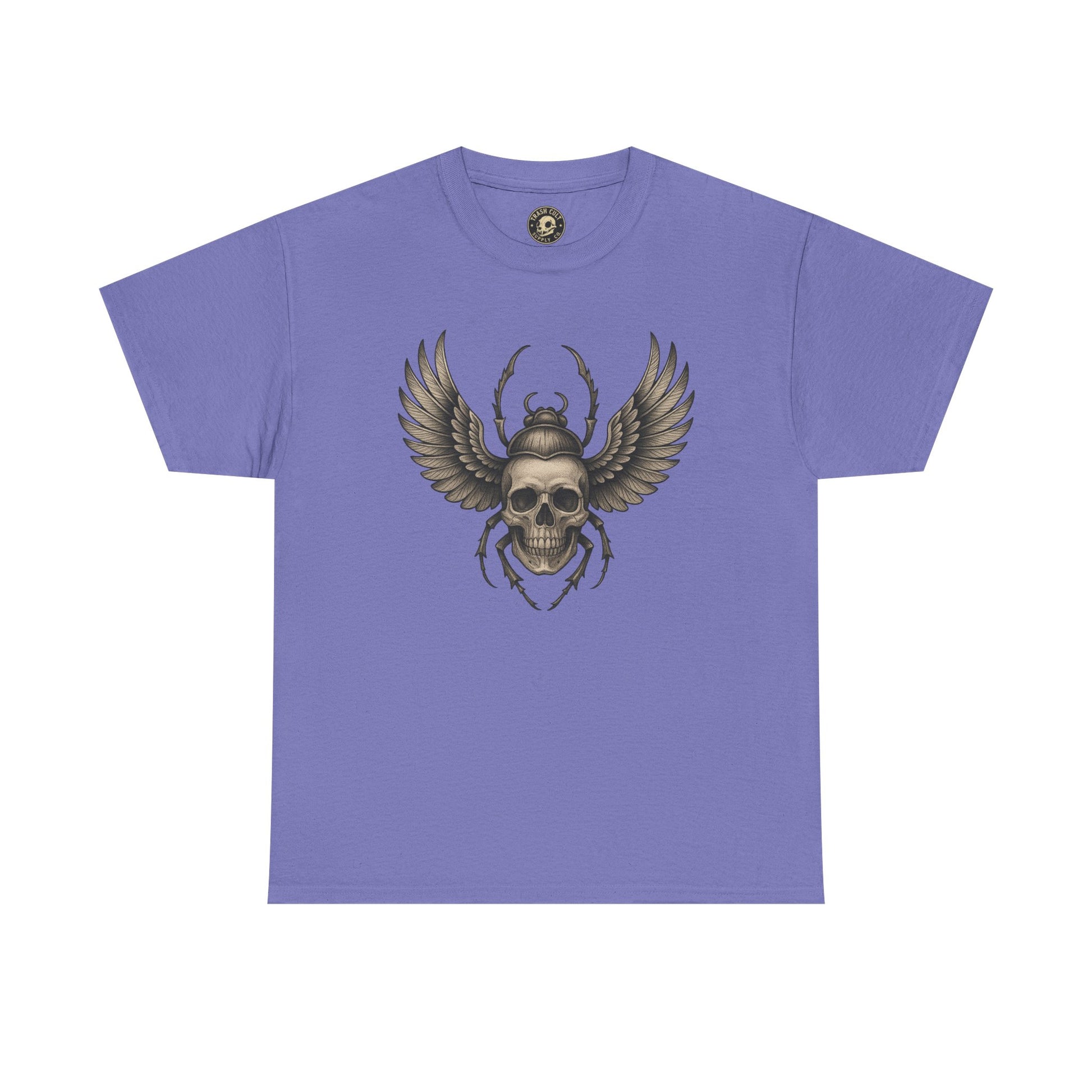 Winged Skull Scarab Shirt – Dark Gothic Beetle Graphic Tee – Gildan 5000 Unisex