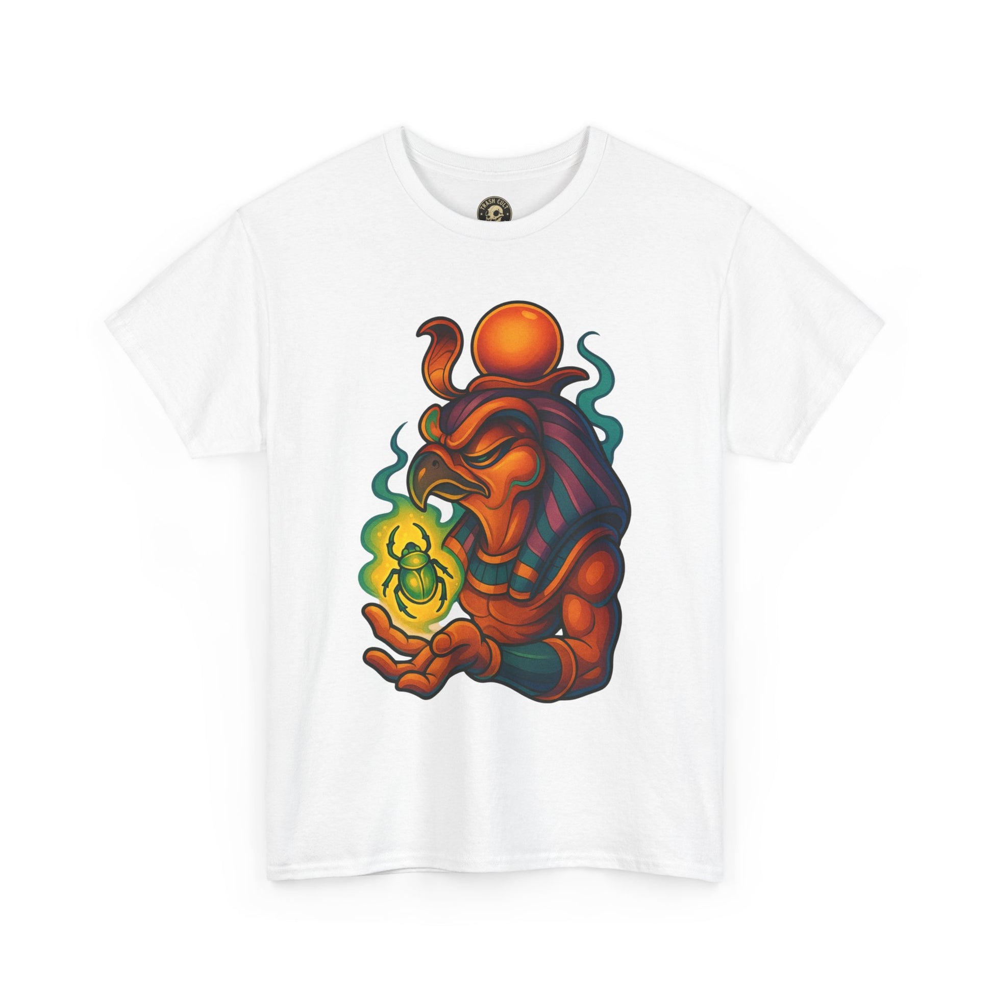 Mystical Guardian Unisex Heavy Cotton Tee, Graphic T-Shirt, Bohemian Style, Unique Fashion, Gift for Fans, Statement Tee