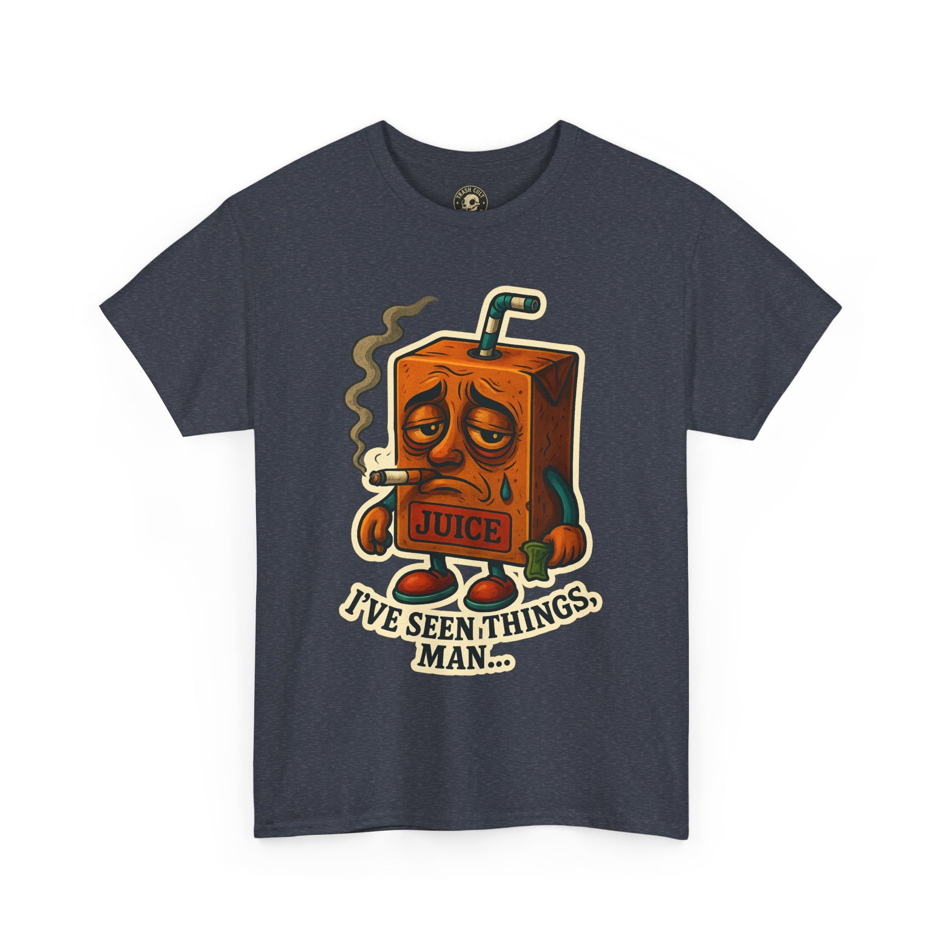 Juice Box Graphic Tee - I've Seen Things Man, Funny T-Shirt, Gift for Friends, Unisex Cotton Tee, Humor Merchandise