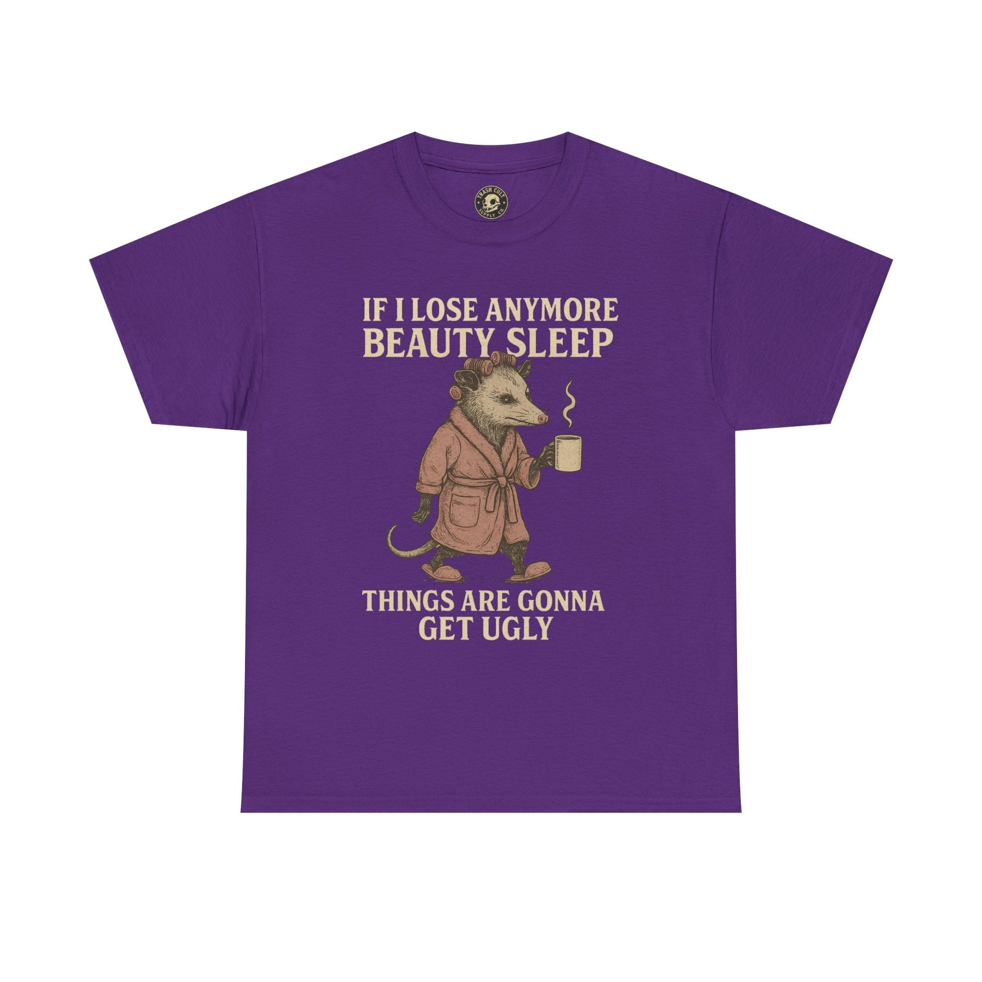 Funny Unisex Heavy Cotton Tee - "If I Lose Anymore Beauty Sleep, Things Are Gonna Get Ugly" - Gift, Sleepwear, Humor, Casual Wear, [...]