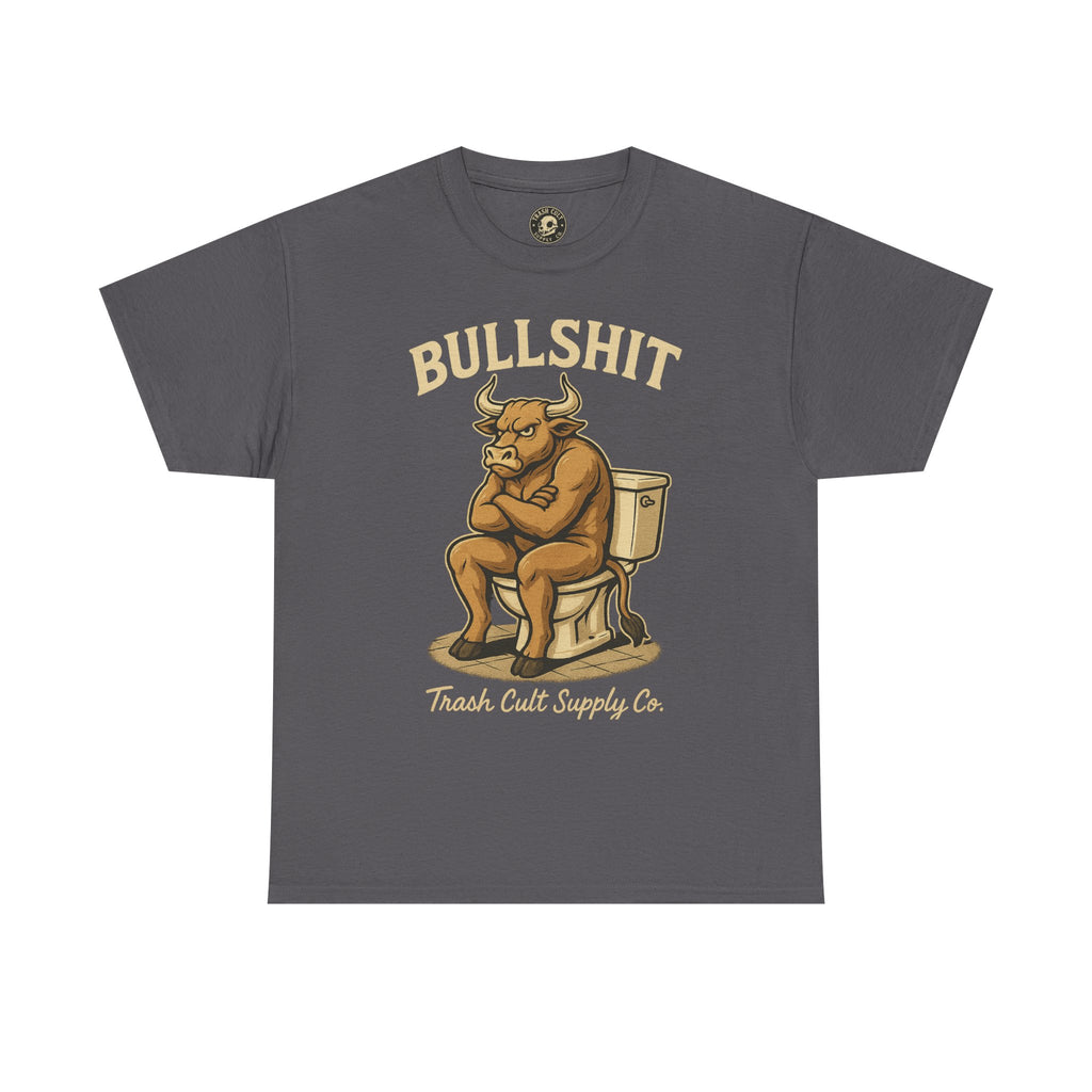“BULLSHIT” Angry Bull Toilet Tee – Trash Cult Supply Co. | Gildan 5000 T-Shirt