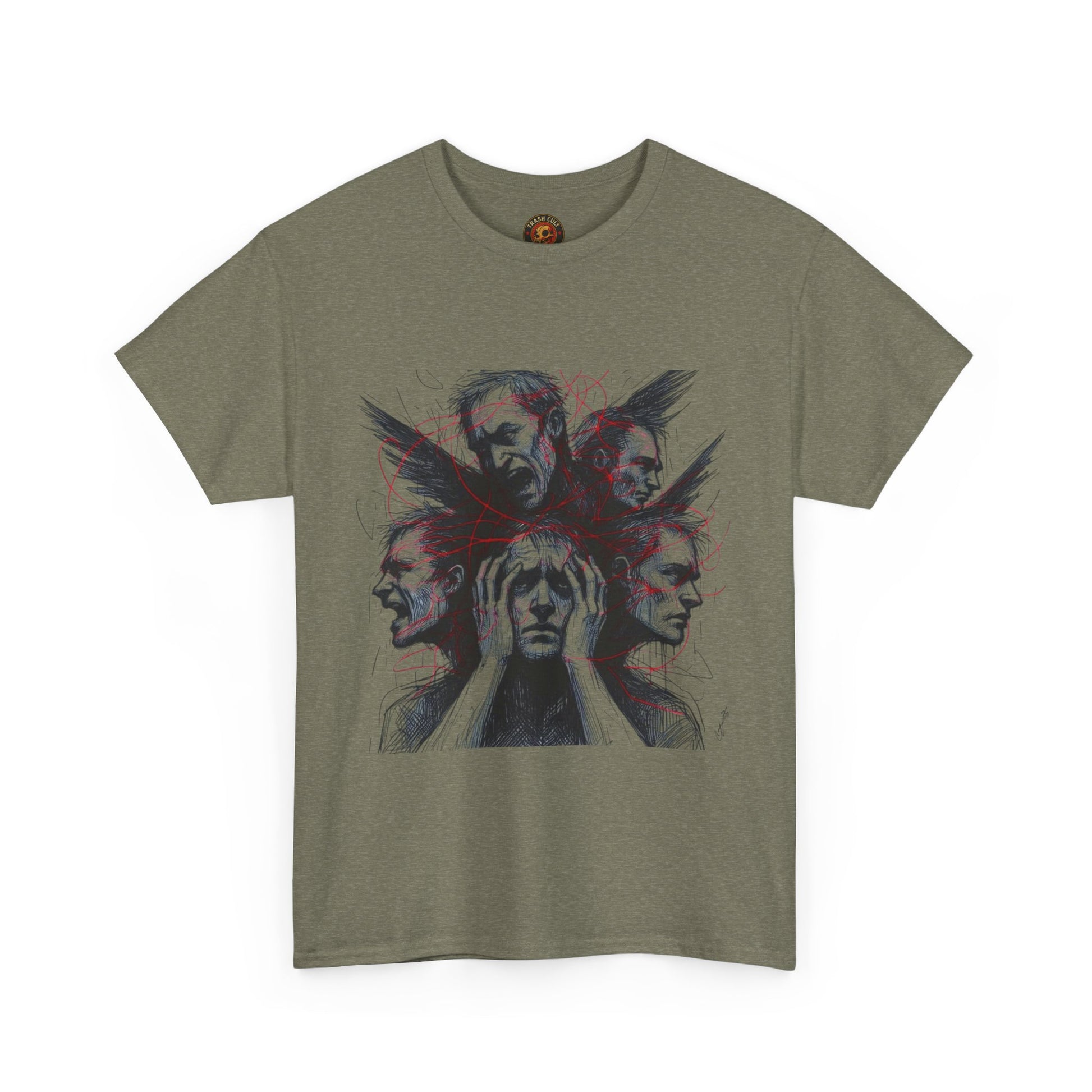 Xian Allen x Trash Cult Shirt – “Loud Inside My Head” | Dark Illustrative Art Tee