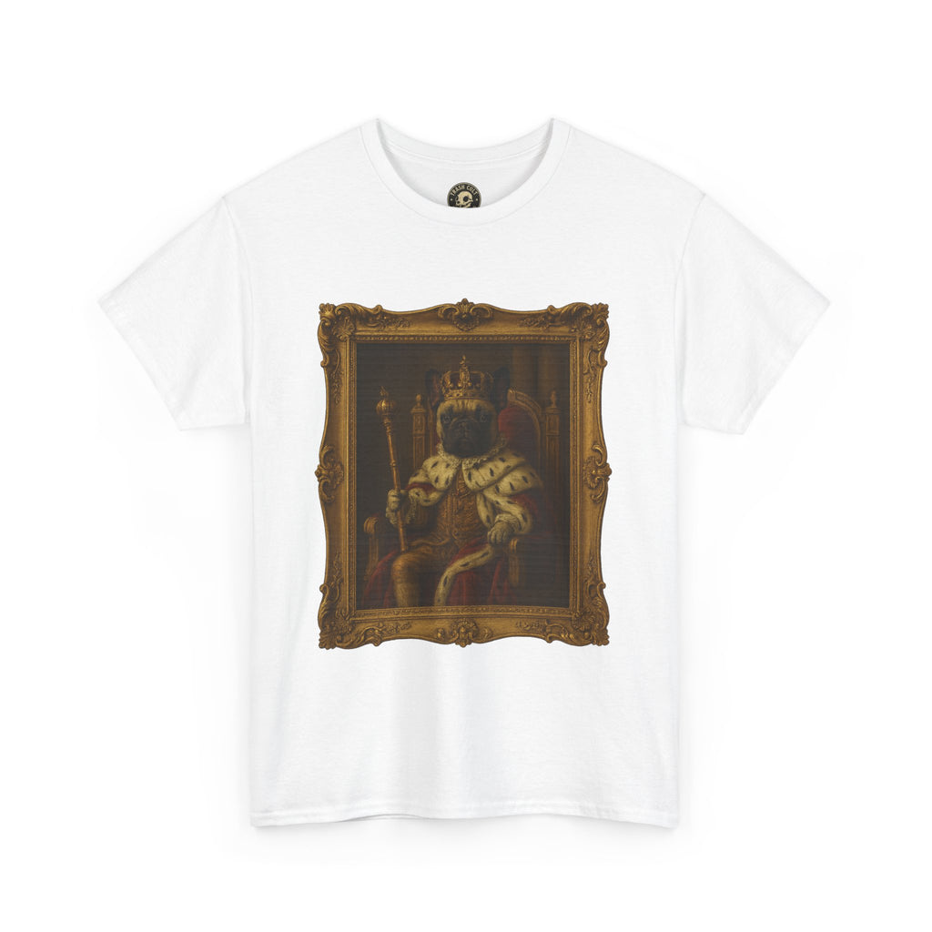 French Bulldog King Baroque Portrait Shirt – Funny Royal Dog Tee – Gildan 5000 Unisex Heavy Cotton