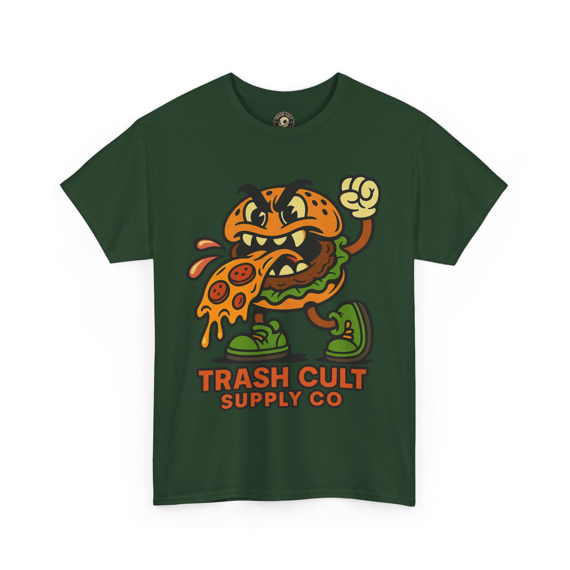 Angry Burger Pizza Spitter Tee – Trash Cult Supply Co | Gildan 5000 Shirt