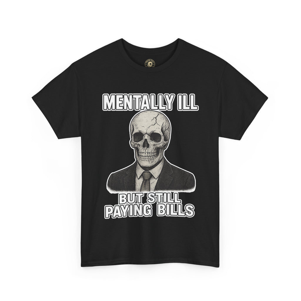 Mental Health Awareness Tee, Unisex Skull Shirt, Funny Graphic Tee, Quirky Casual Wear, Gifts for Friends, Halloween Apparel