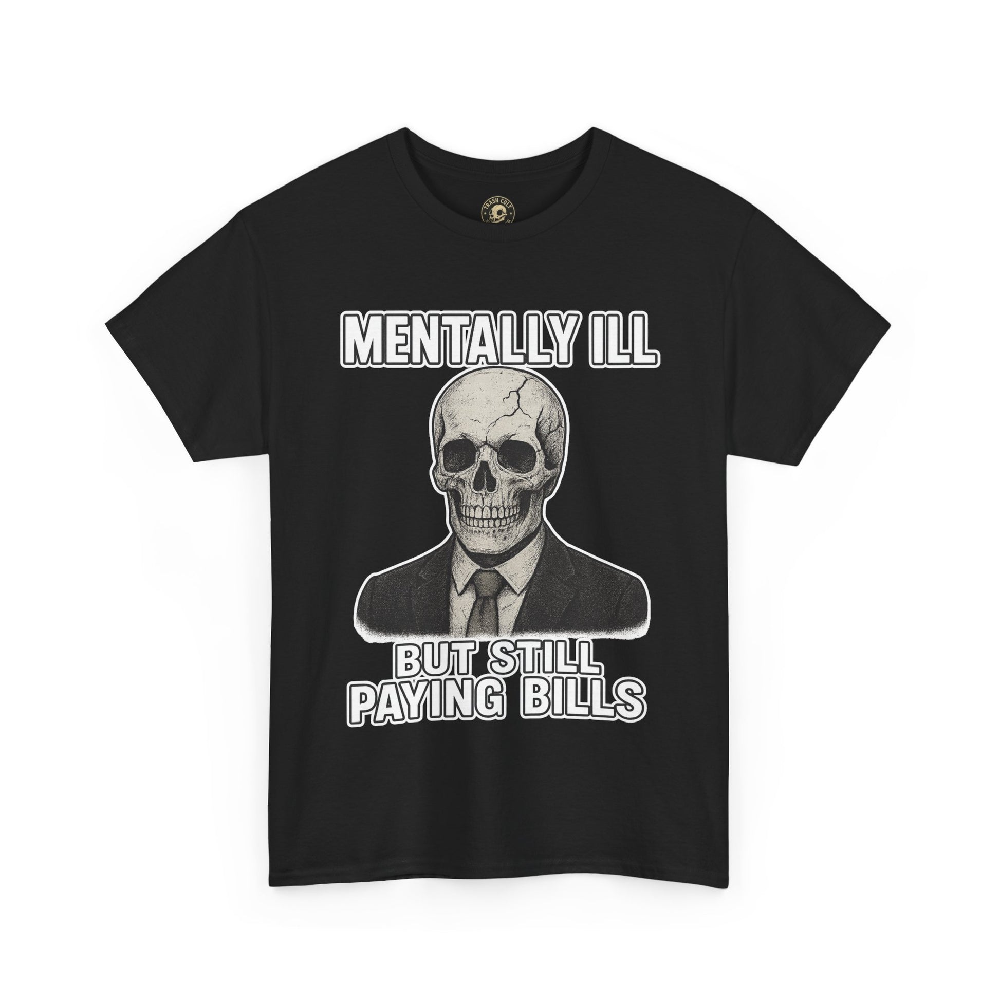 Mental Health Awareness Tee, Unisex Skull Shirt, Funny Graphic Tee, Quirky Casual Wear, Gifts for Friends, Halloween Apparel
