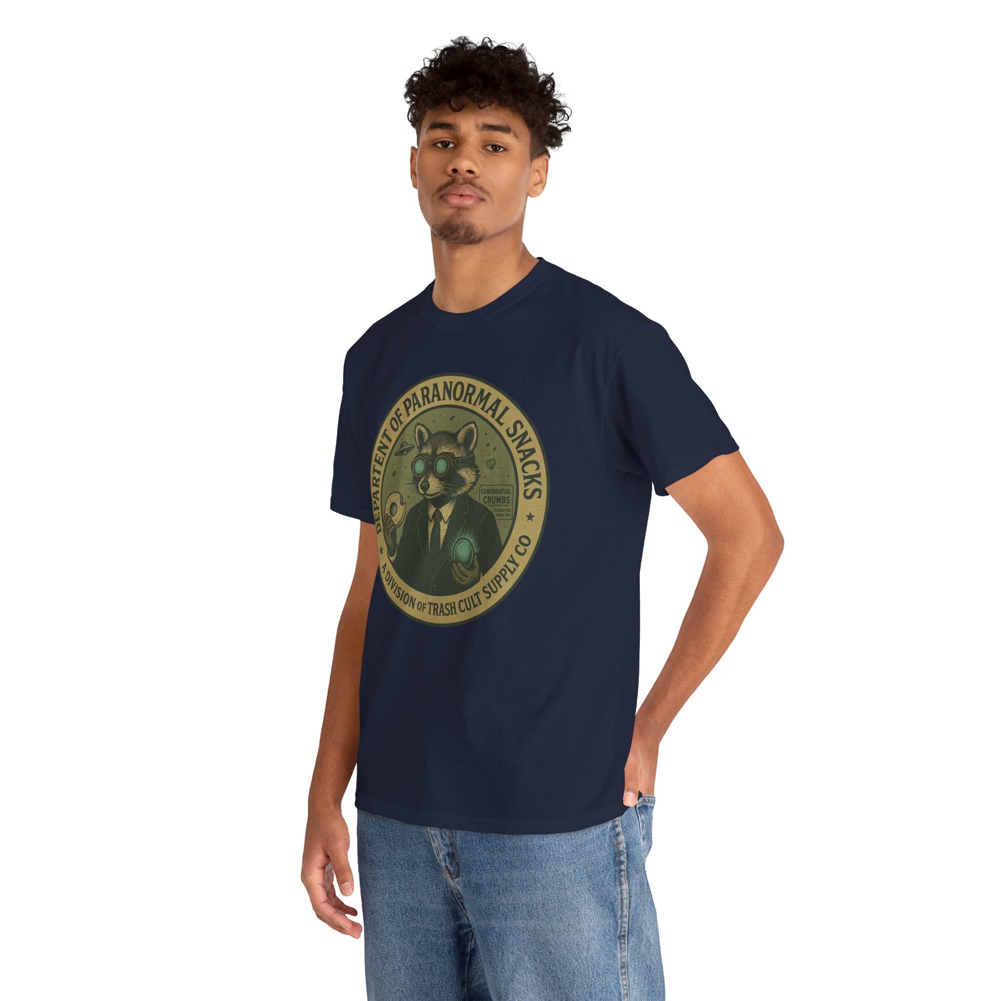 Department of Paranormal Snacks Shirt – Trash Cult Supply Co – Vintage Cryptid Division Tee – Gildan 5000