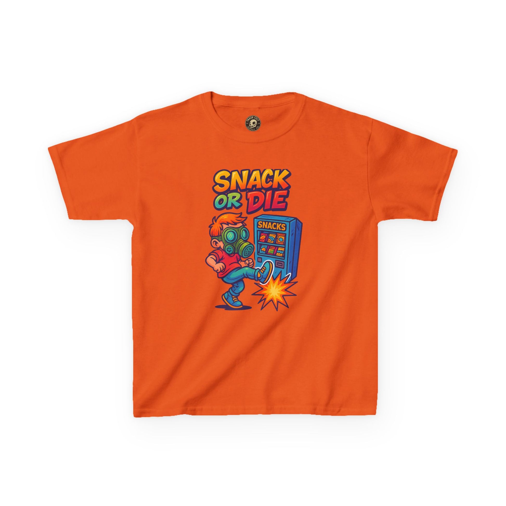 Snack or Die Kids T-Shirt – Funny Retro Gaming Tee for Kids | Playful Cotton Shirt for Snack Lovers