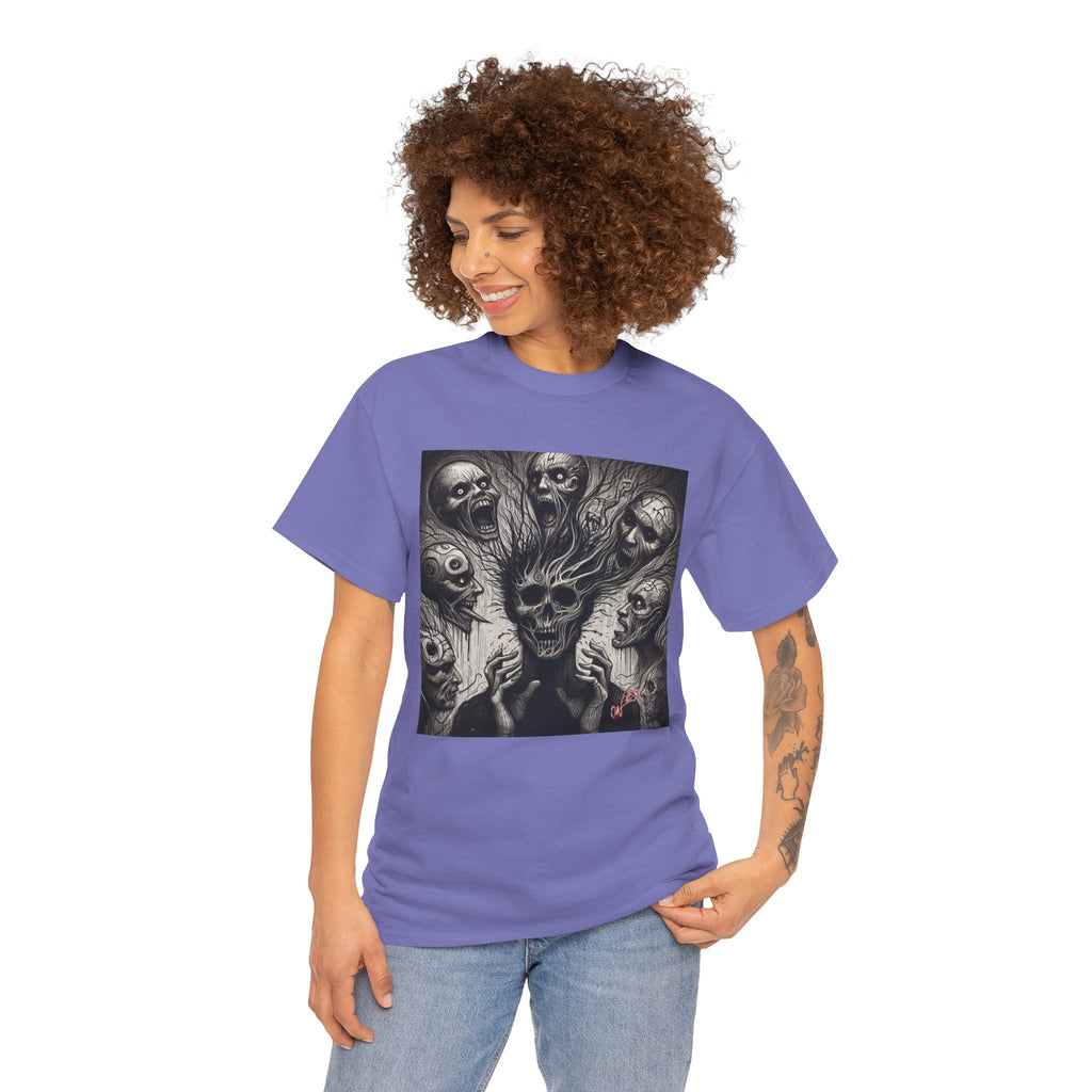 Xian Allen x Trash Cult Shirt – “Voices in the Void” | Horror Skull Scream T-Shirt