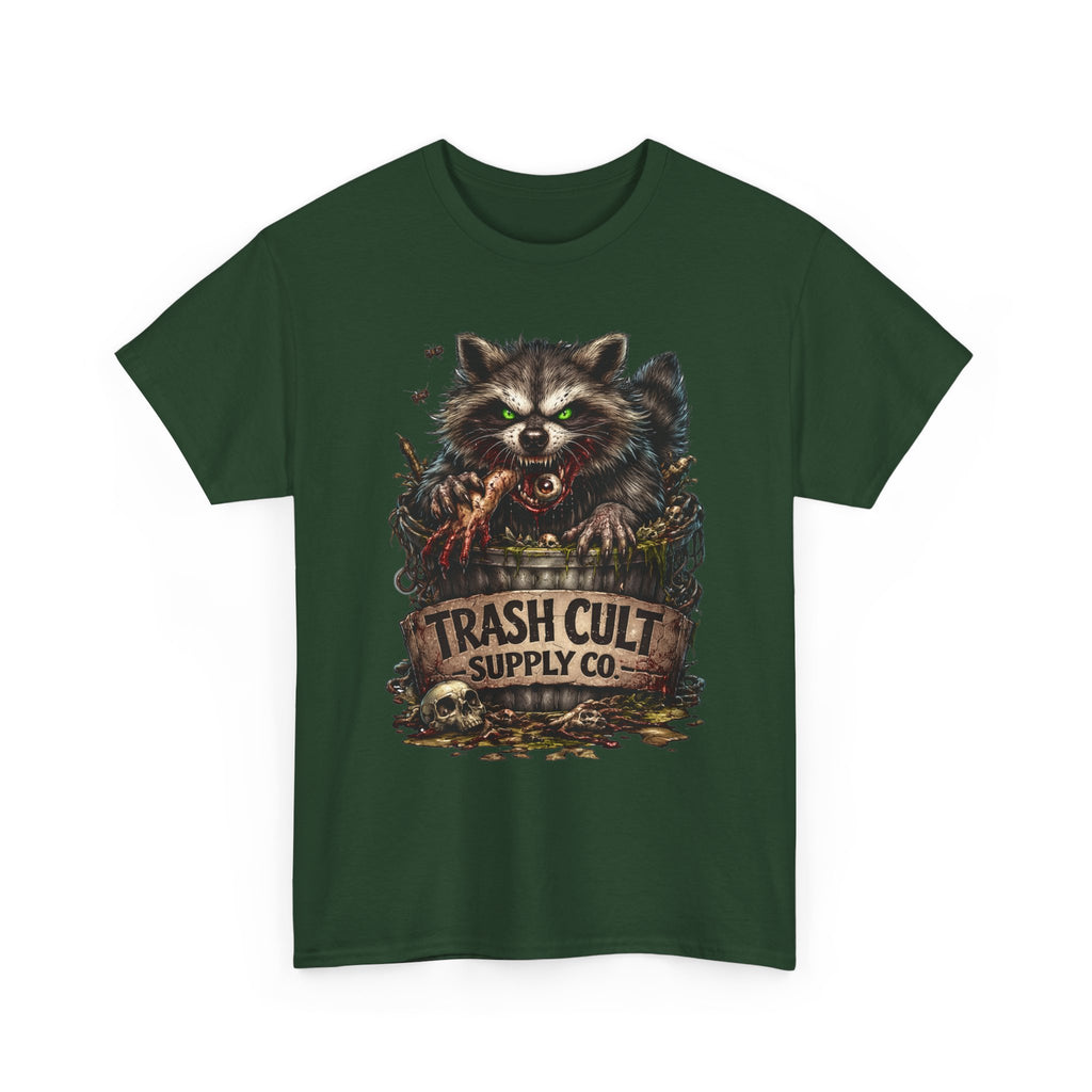 Raccoon 'Trash Cult Supply Co.' Graphic Tee — Vintage Grunge Animal Streetwear