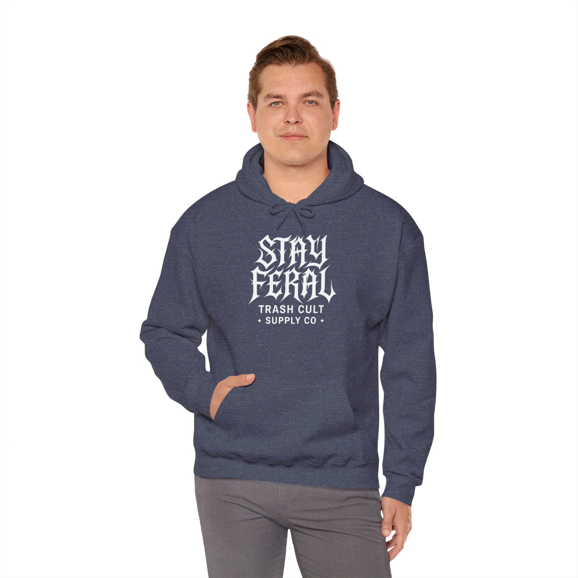 Stay Feral Gothic Hoodie – Trash Cult Supply Co Unisex Pullover