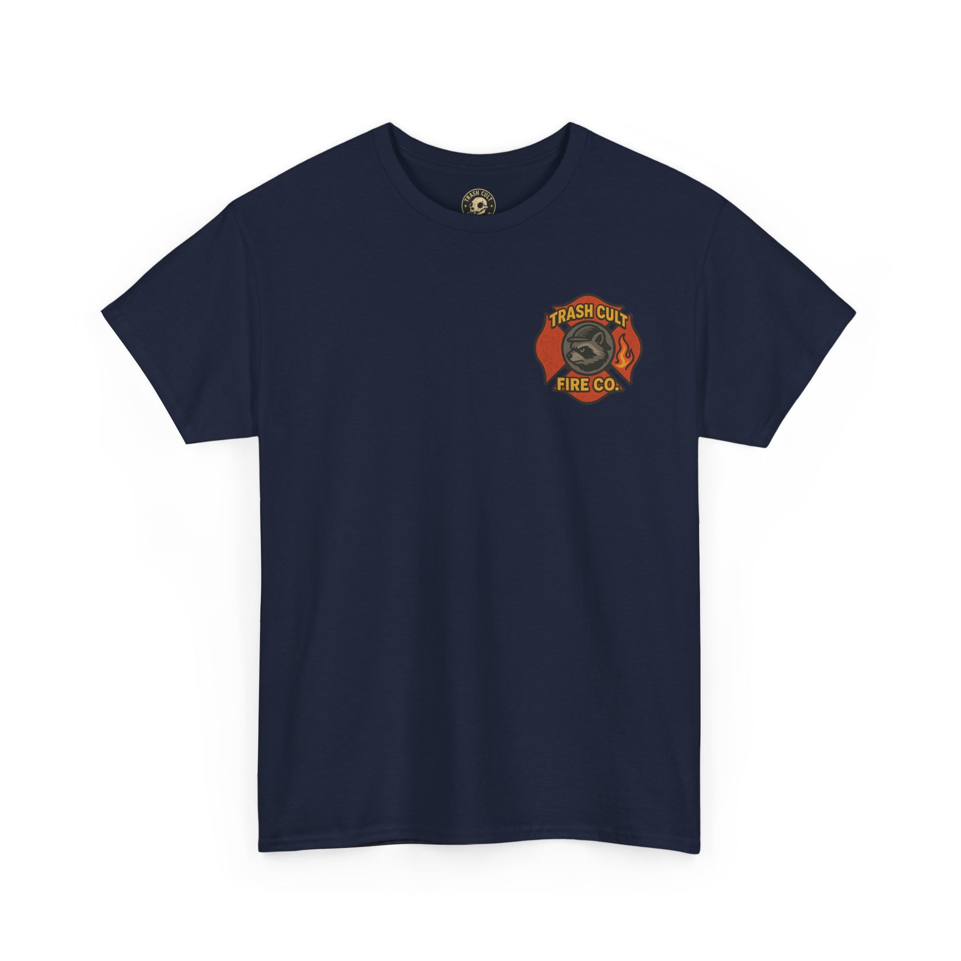 Trash Cult Fire Co. Unisex Tee - Quirky Raccoon Design, Fun Gift, Casual Wear, Firefighter Humor, Unique Apparel