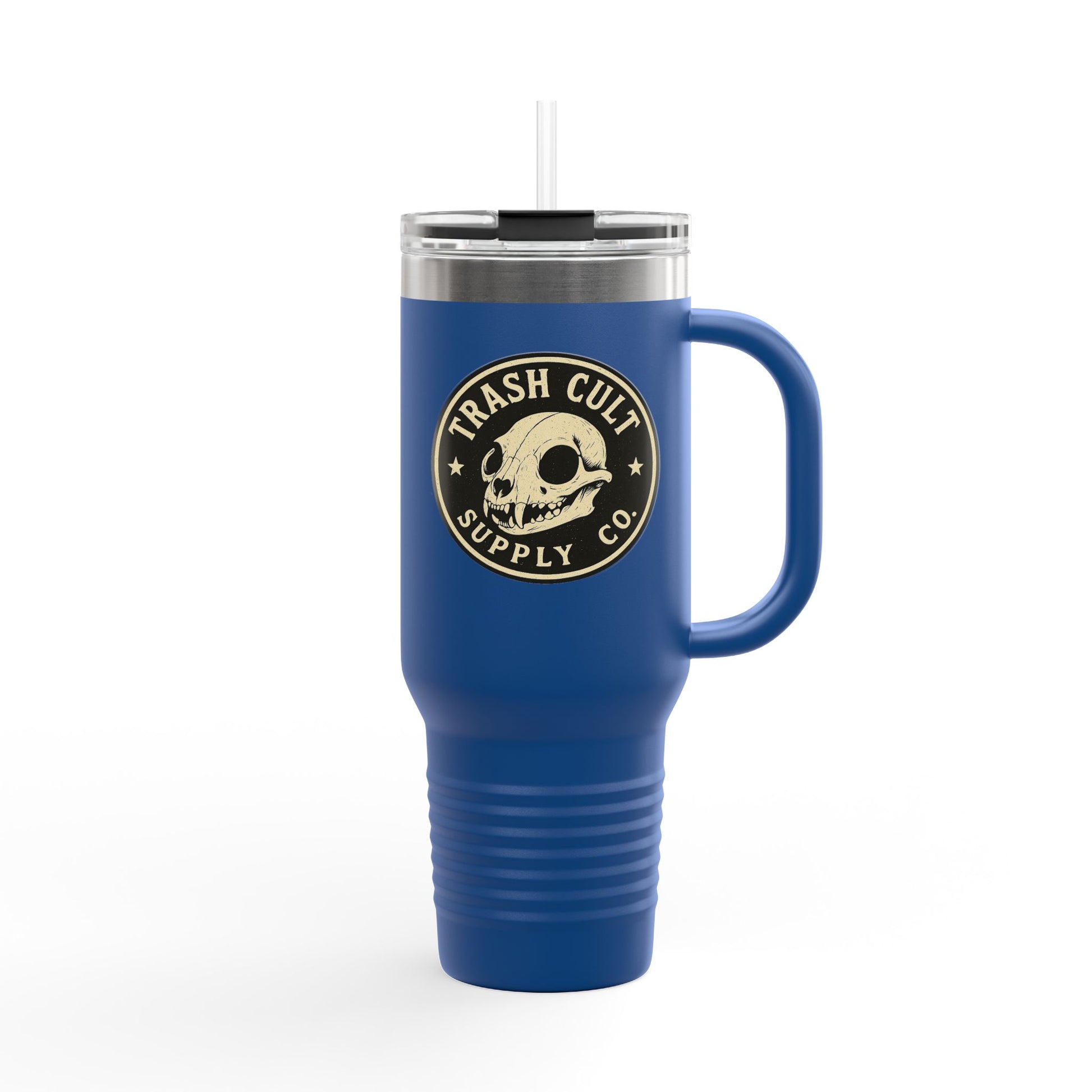 40oz Insulated Travel Mug with Handle – Leak-Proof Stainless Steel Tumbler for Hot & Cold Drinks | Trash Cult / FERAL Edition