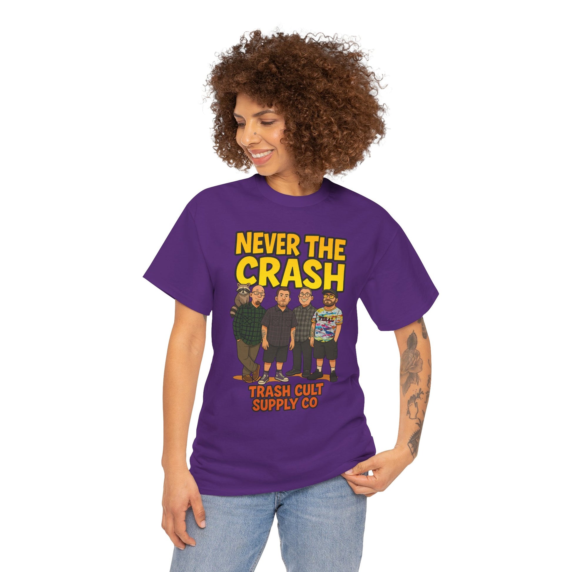 Never The Crash Band Shirt – Bold Graffiti Logo Tee - EXCLUSIVE | Gildan 5000