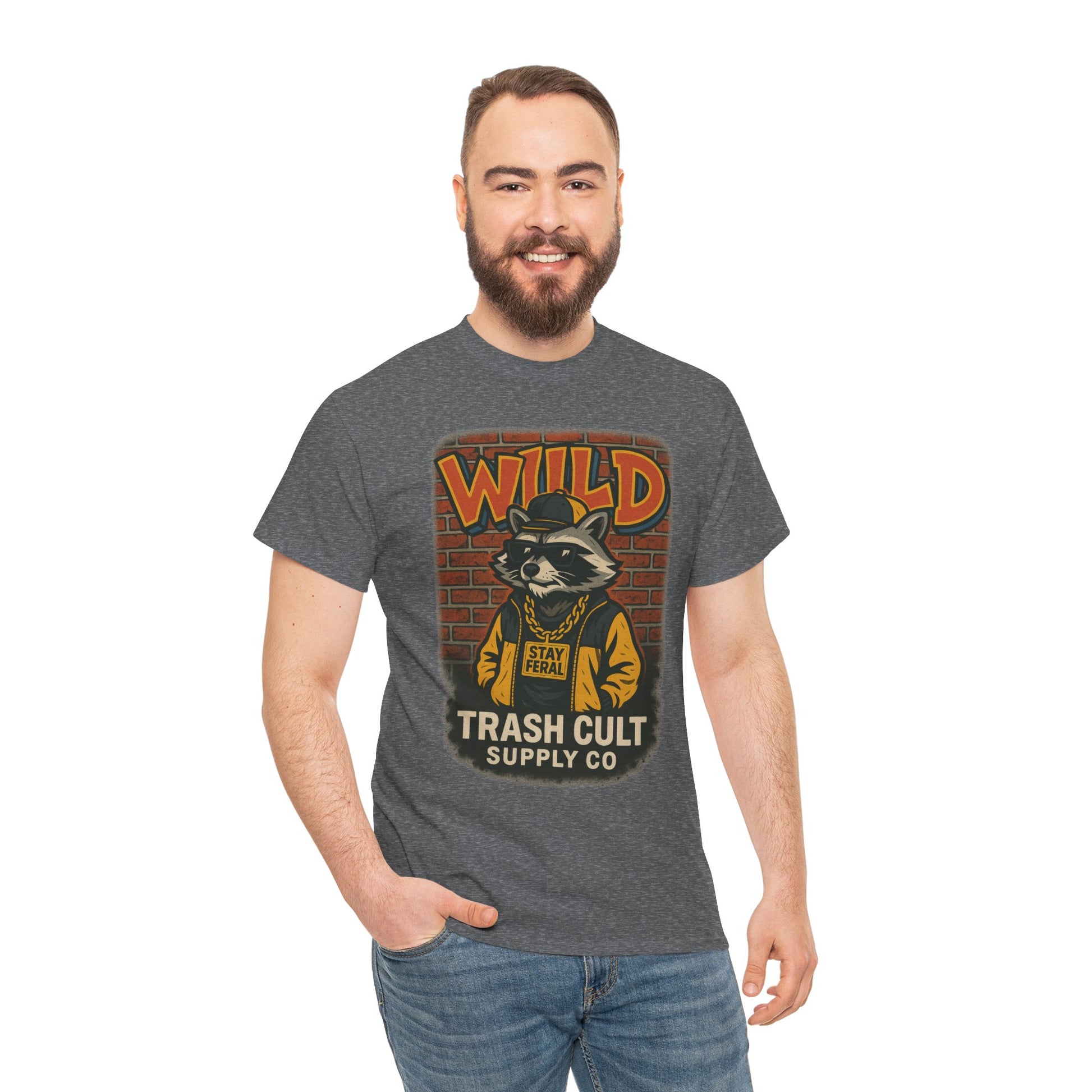 Wild Trash Cult Unisex Tee, Retro Animal T-Shirt, Graphic Tee, Eco-Conscious Apparel, Gift for Nature Lovers, Casual Streetwear