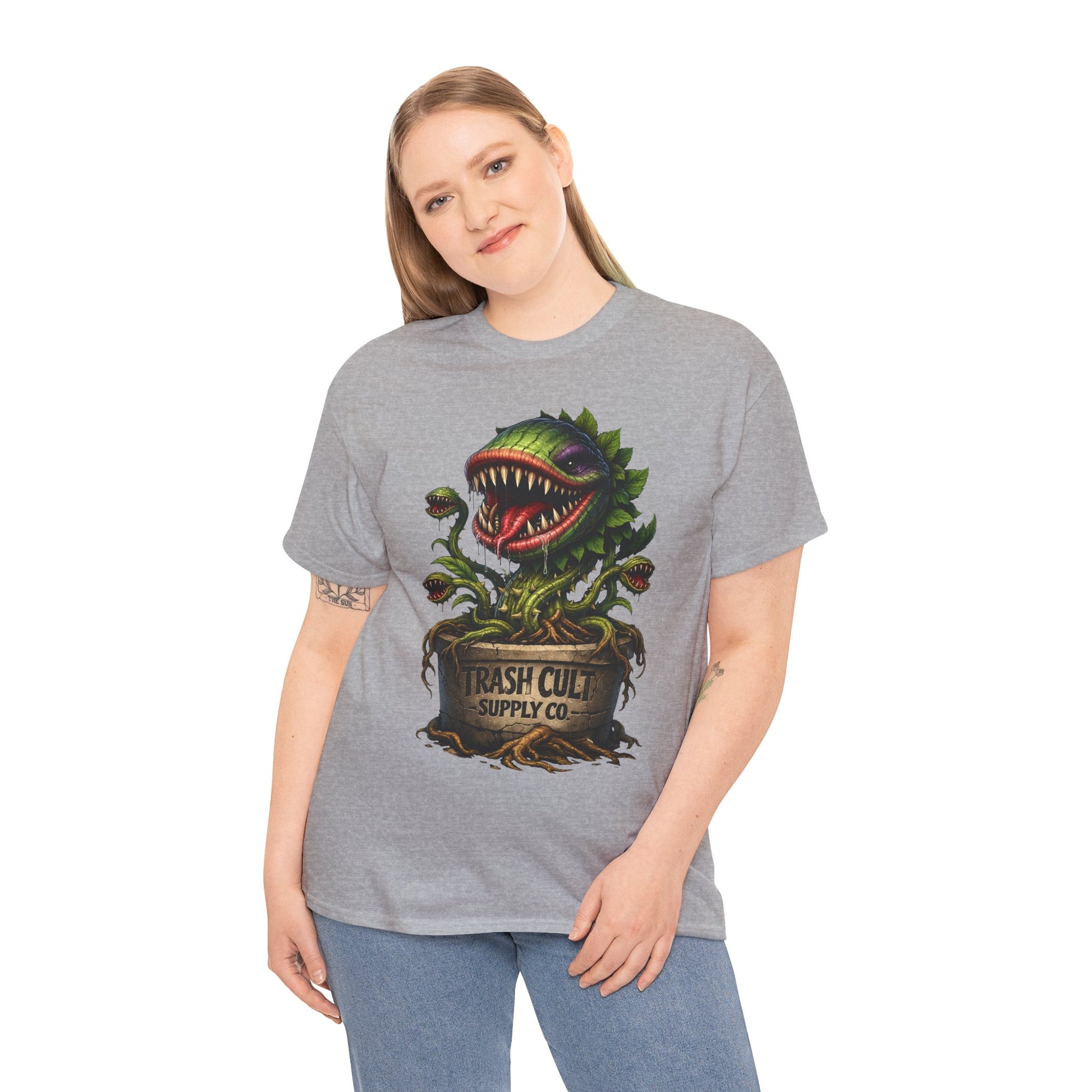 Carnivorous Plant Graphic Tee — "Trash Cult Supply Co." Potted Monster Shirt