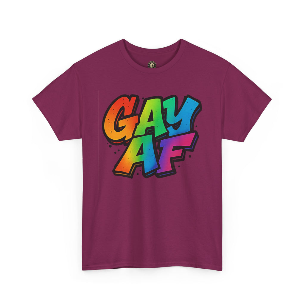 Pride Graphic Tee, Vibrant Gay AF Cotton T-Shirt, LGBTQ+ Celebration Wear, Fun Gift for Friends, Festival Fashion