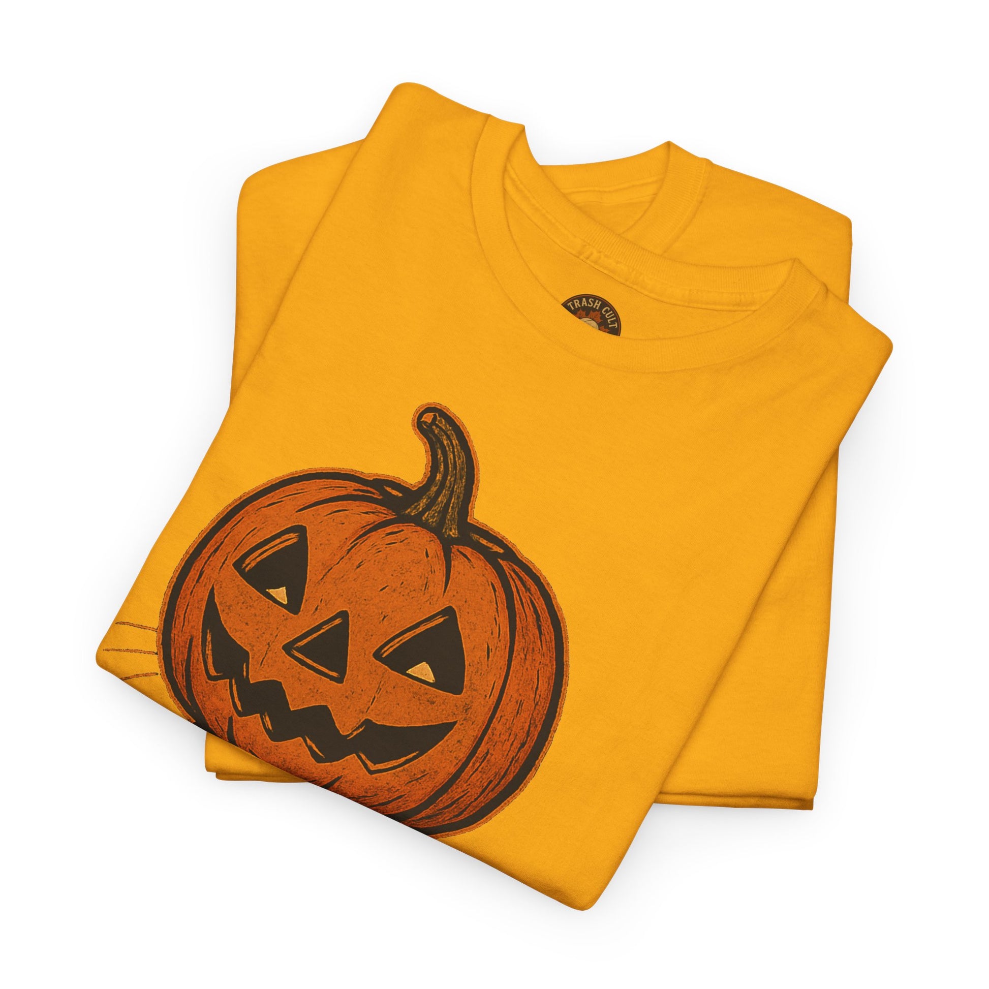 Black Cat Pumpkin Head Halloween T-Shirt – Jack O’Lantern Cat Design