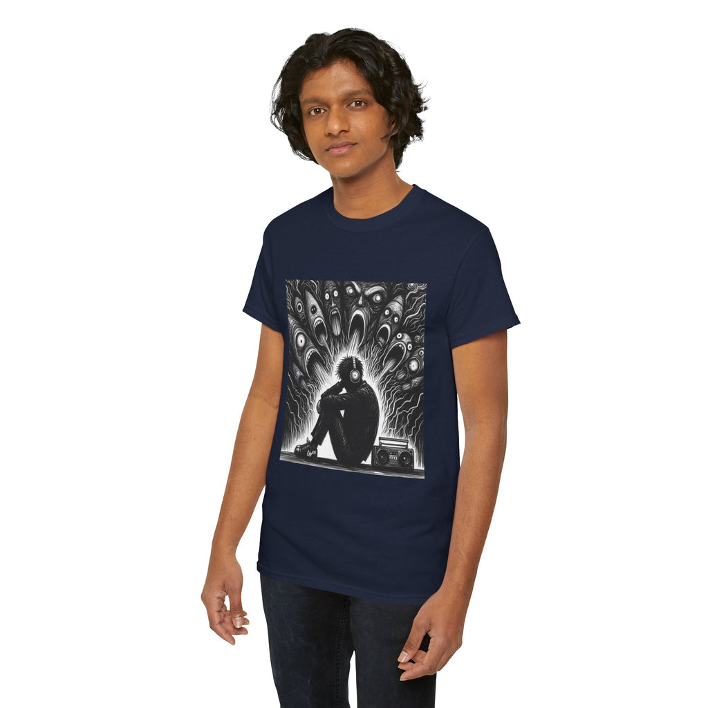 Xian Allen x Trash Cult Shirt – “Turn It Up Louder” | Screaming Chaos Headphones Tee