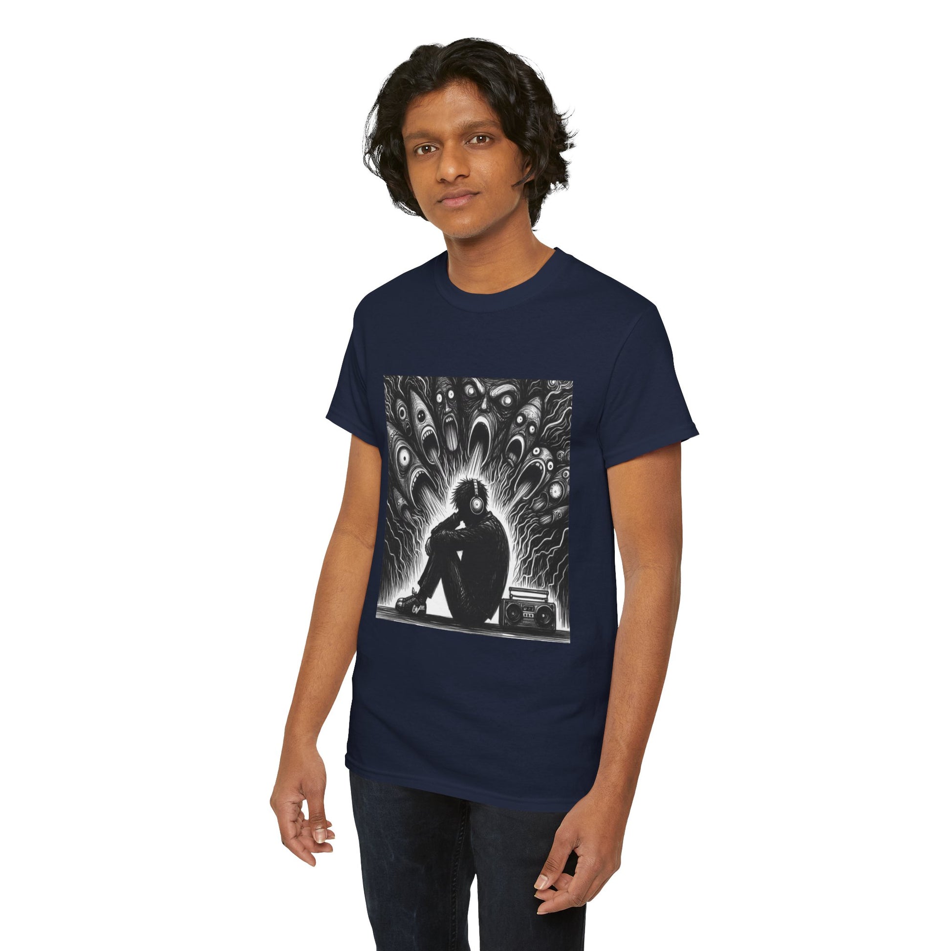 Xian Allen x Trash Cult Shirt – “Turn It Up Louder” | Screaming Chaos Headphones Tee