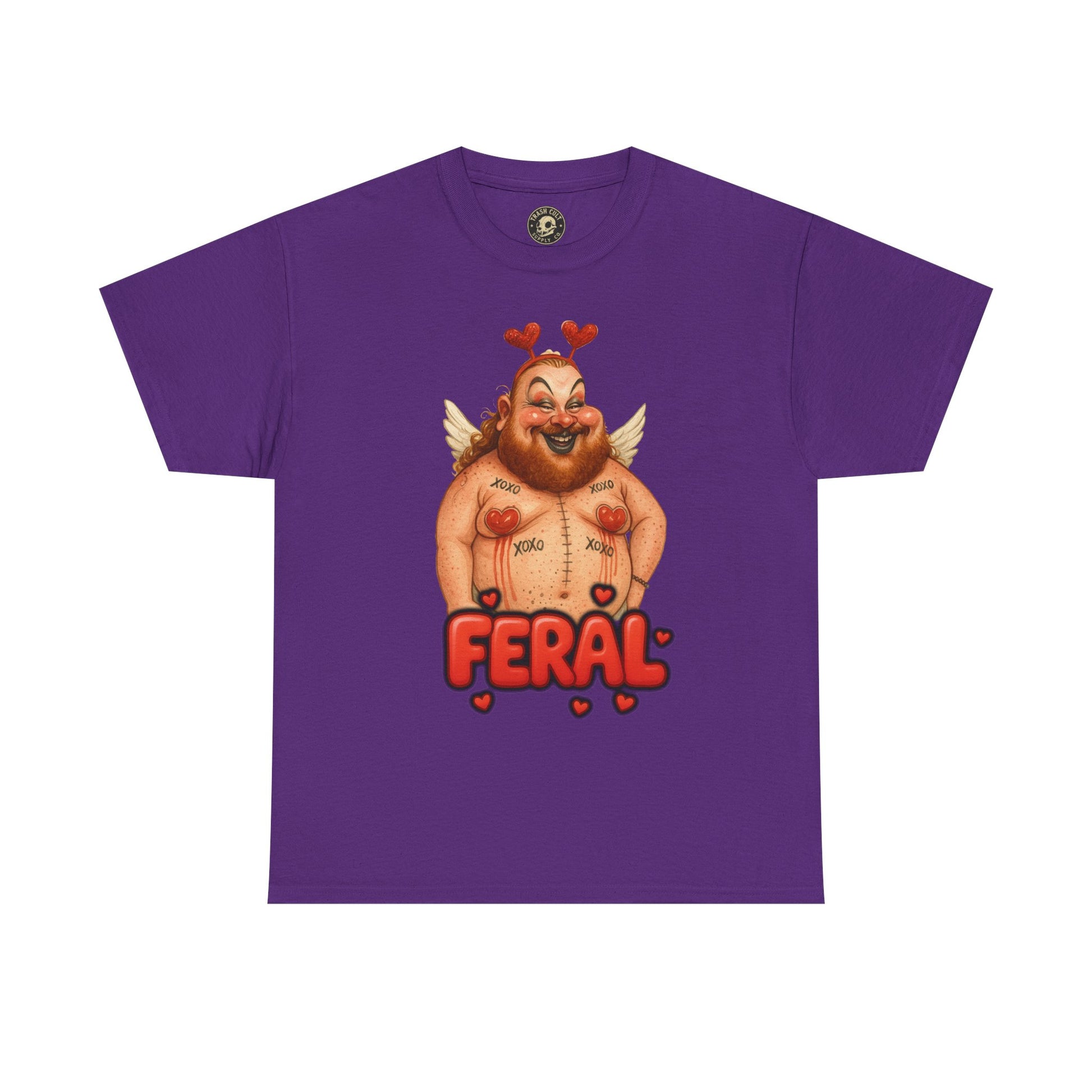 Feral Cupid Macabre Valentine Shirt | Fun Graphic Shirt, Quirky Gift, Casual Wear, Valentine's Apparel, Trendy Statement Top