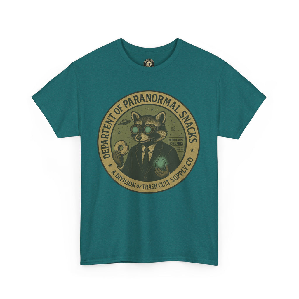 Department of Paranormal Snacks Shirt – Trash Cult Supply Co – Vintage Cryptid Division Tee – Gildan 5000
