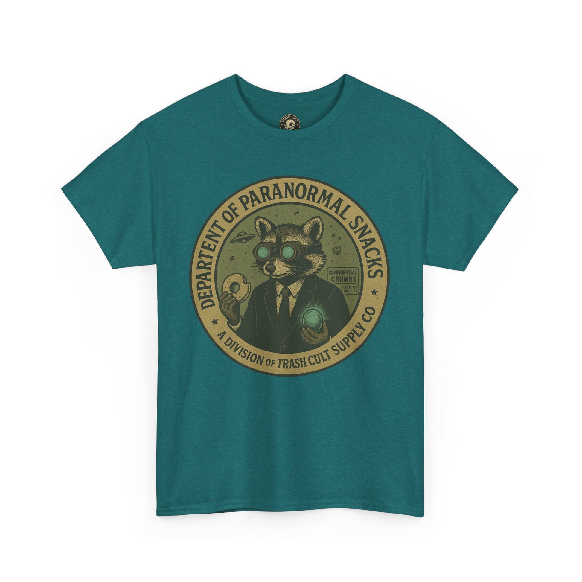 Department of Paranormal Snacks Shirt – Trash Cult Supply Co – Vintage Cryptid Division Tee – Gildan 5000