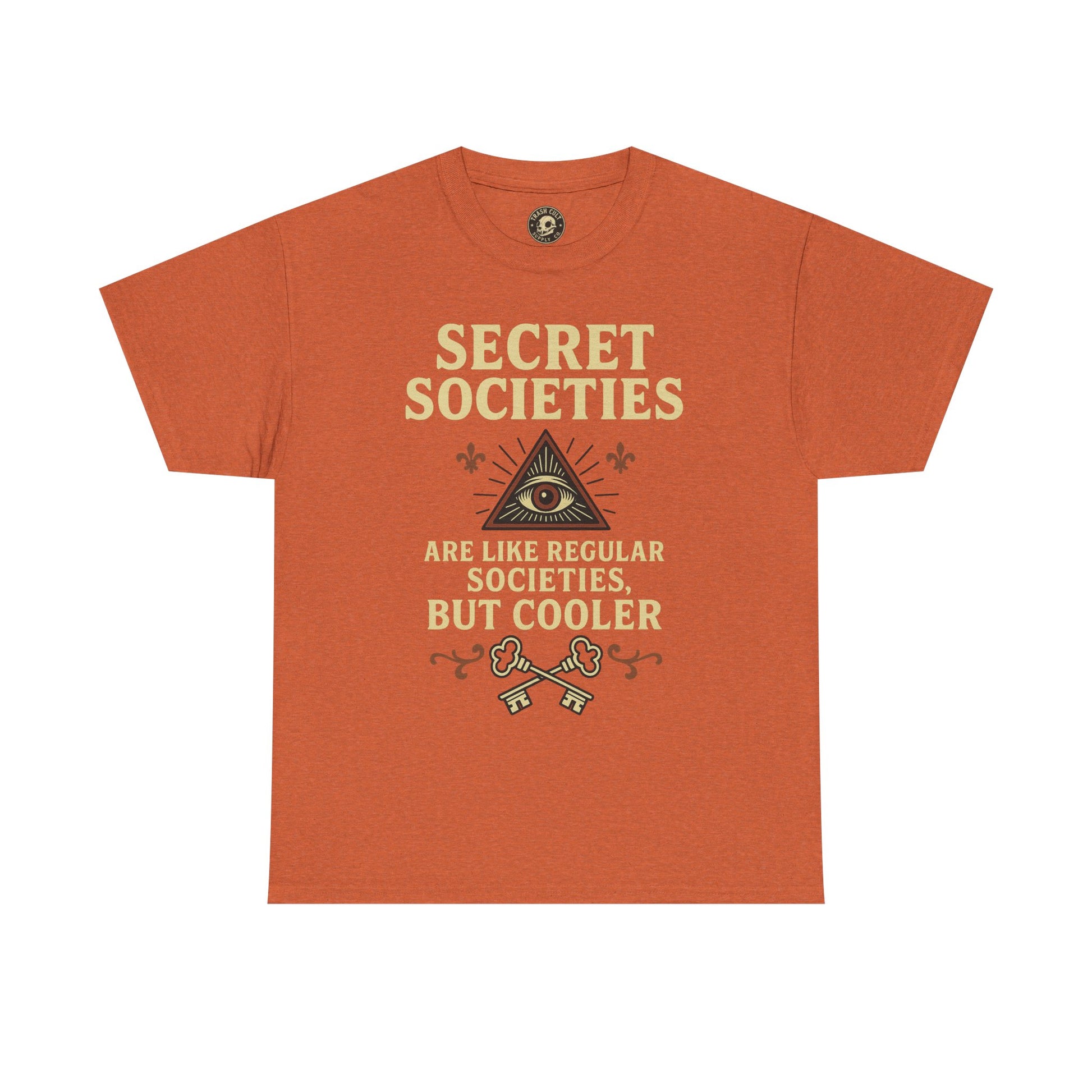 Secret Societies Shirt – Illuminati Eye Graphic Tee – Gildan 5000 Soft Cotton – Trash Cult Vintage Design