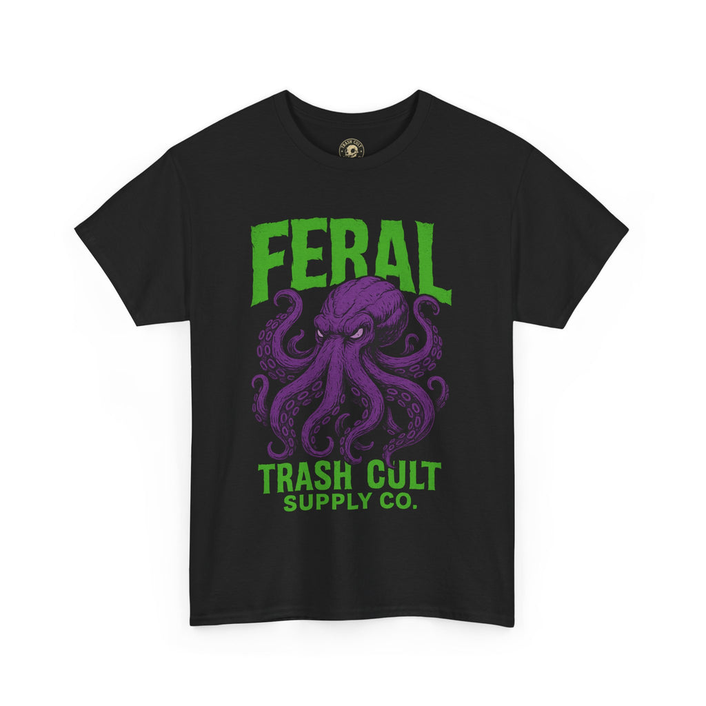 FERAL Octopus Tee – Trash Cult Supply Co. | Bold Purple Tentacle Streetwear