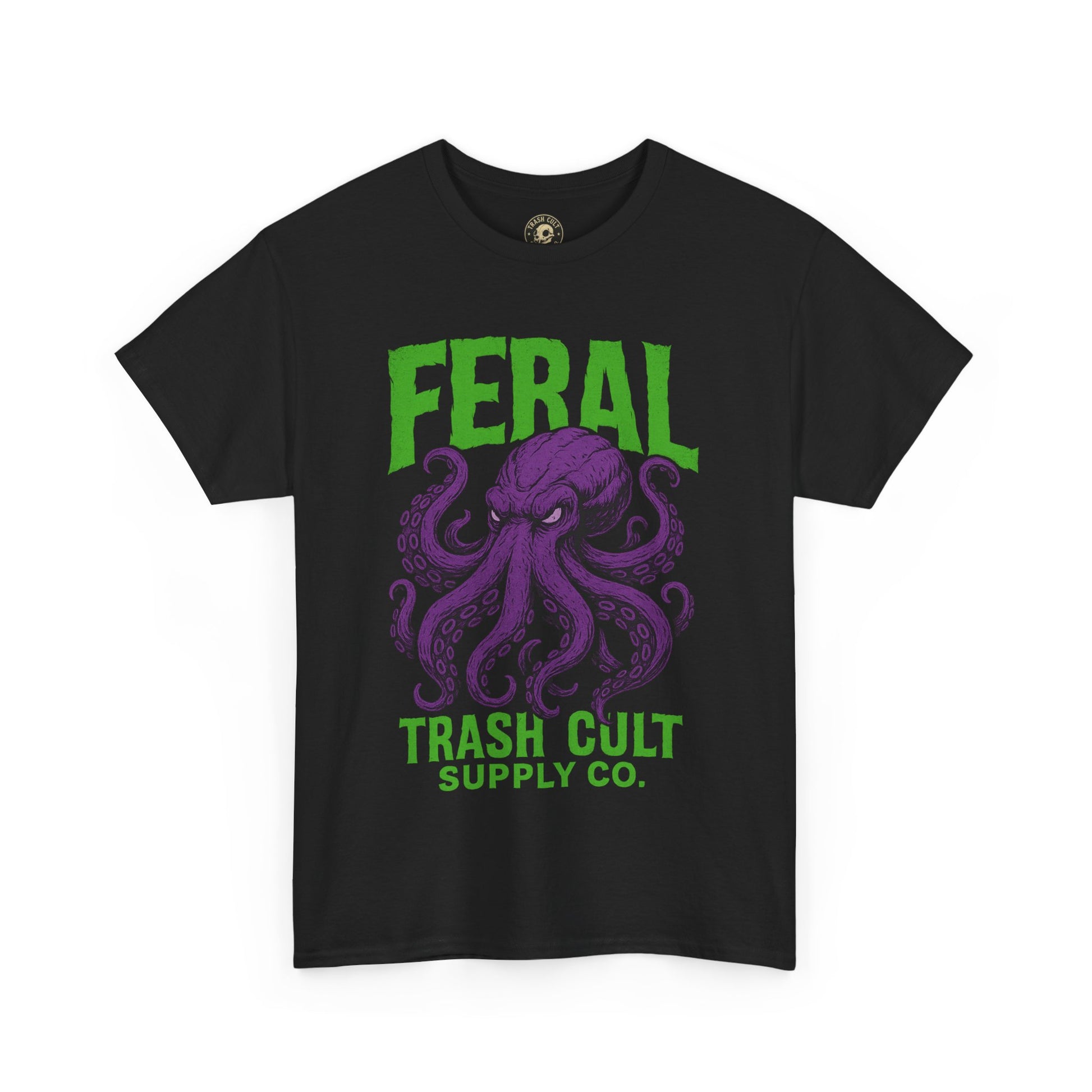 FERAL Octopus Tee – Trash Cult Supply Co. | Bold Purple Tentacle Streetwear