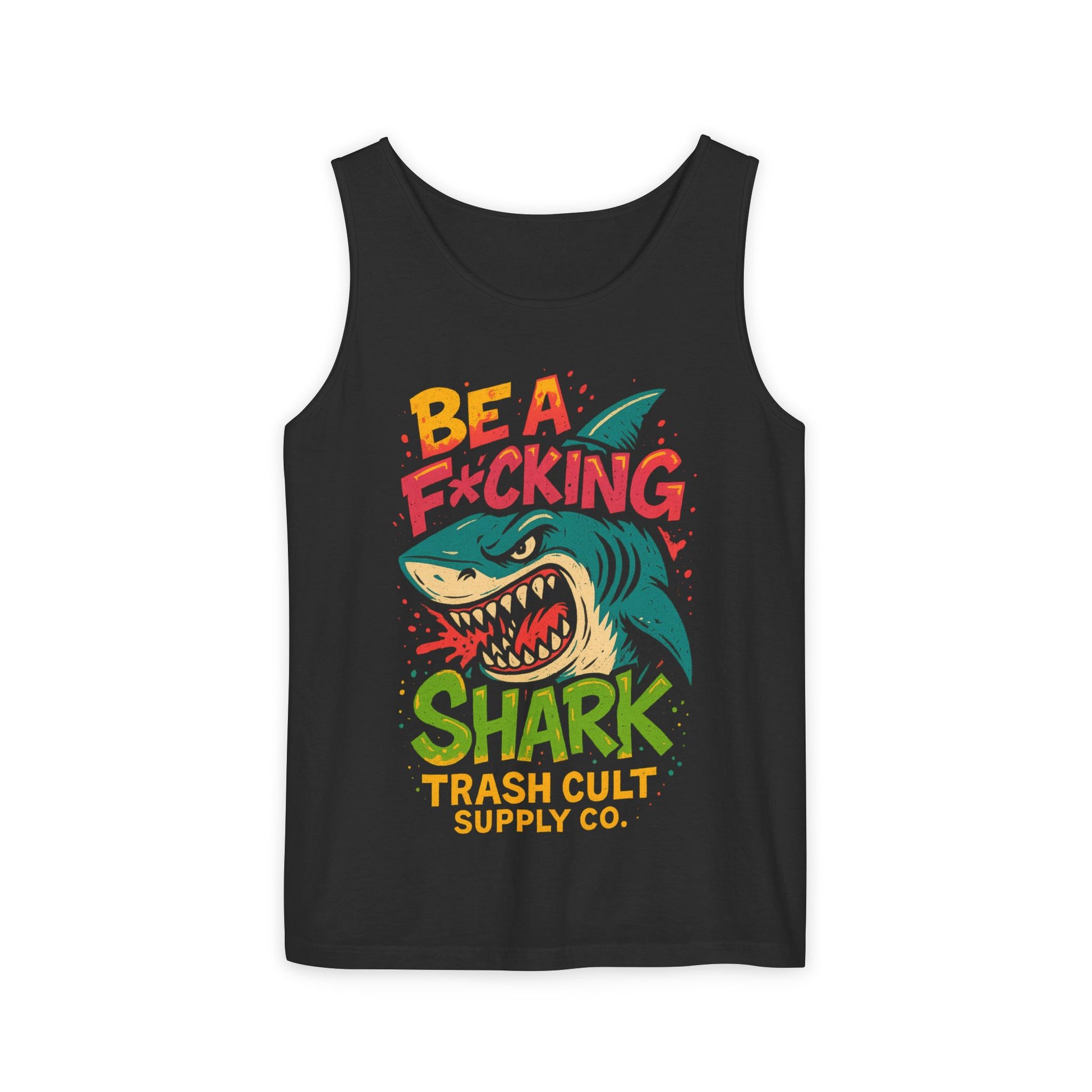 Be a F*cking Shark Tank Top | Fun Summer Shirt, Unique Graphic Tank, Great for Beach Days, Casual Wear, Gifts for Shark Lovers