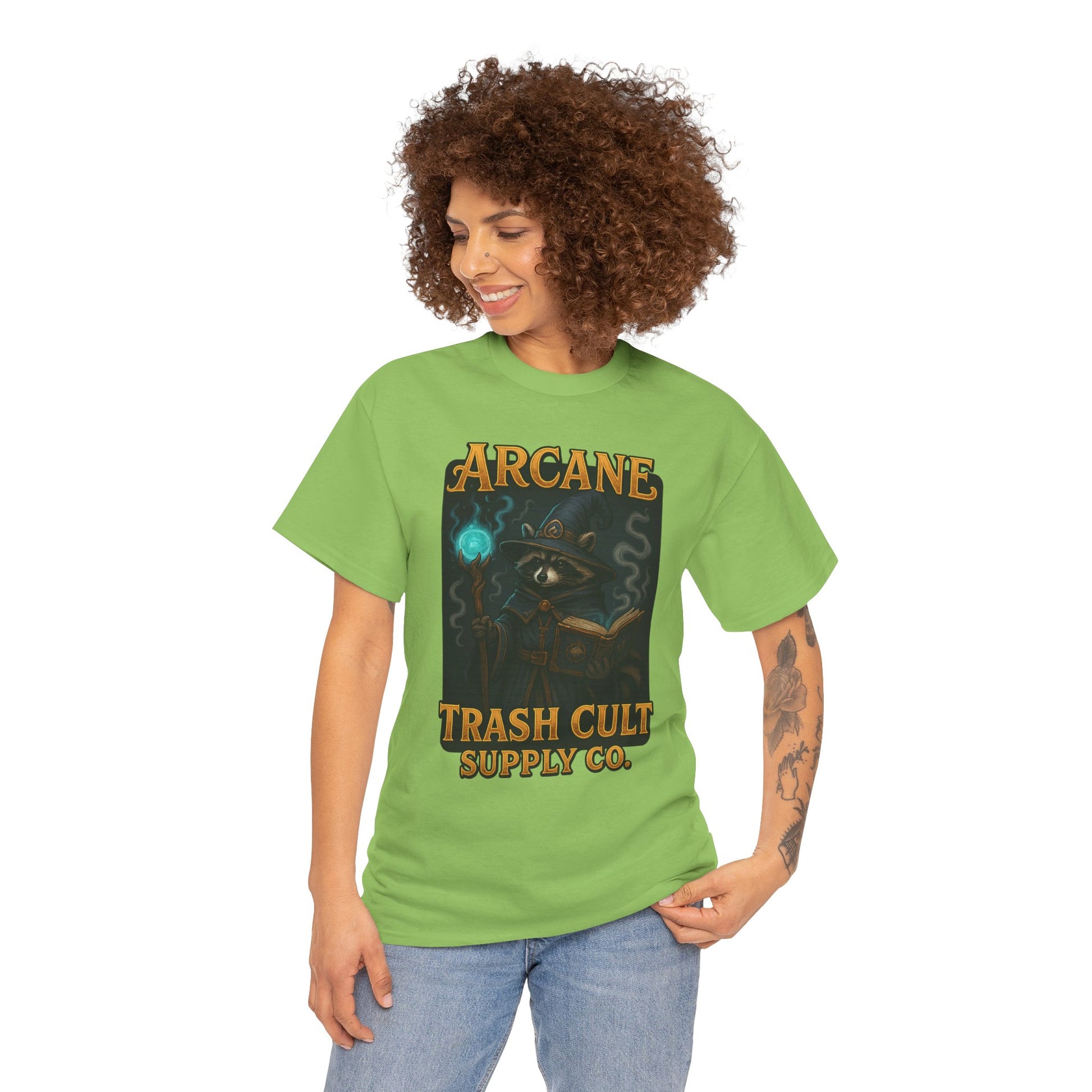 Arcane Trash Cult Unisex Heavy Cotton Tee, Cult Merchandise, Witchy Style, Halloween Tee, Casual Everyday Wear