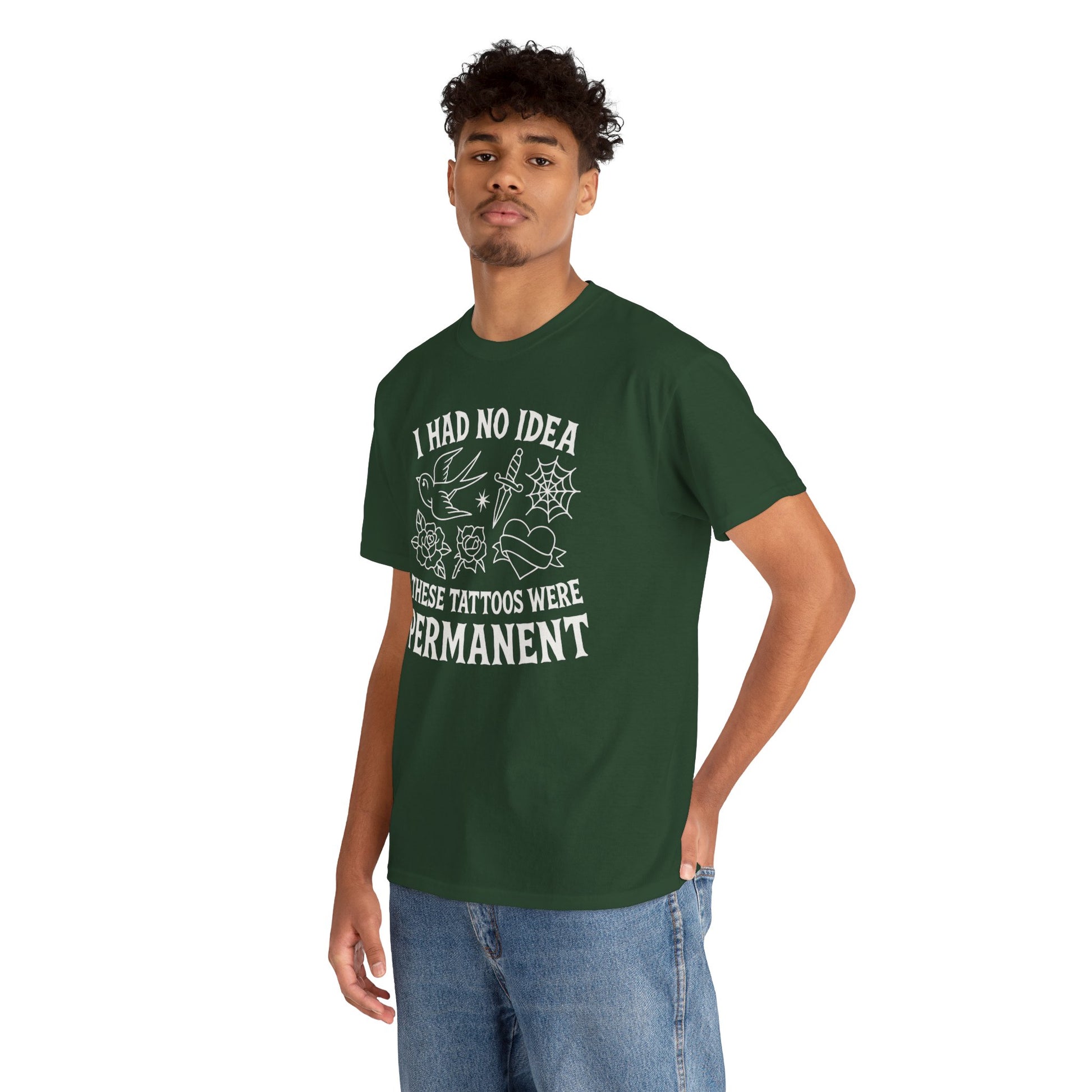 I Had No Idea These Tattoos Were Permanent Shirt – Funny Tattoo Flash Tee – Gildan 5000