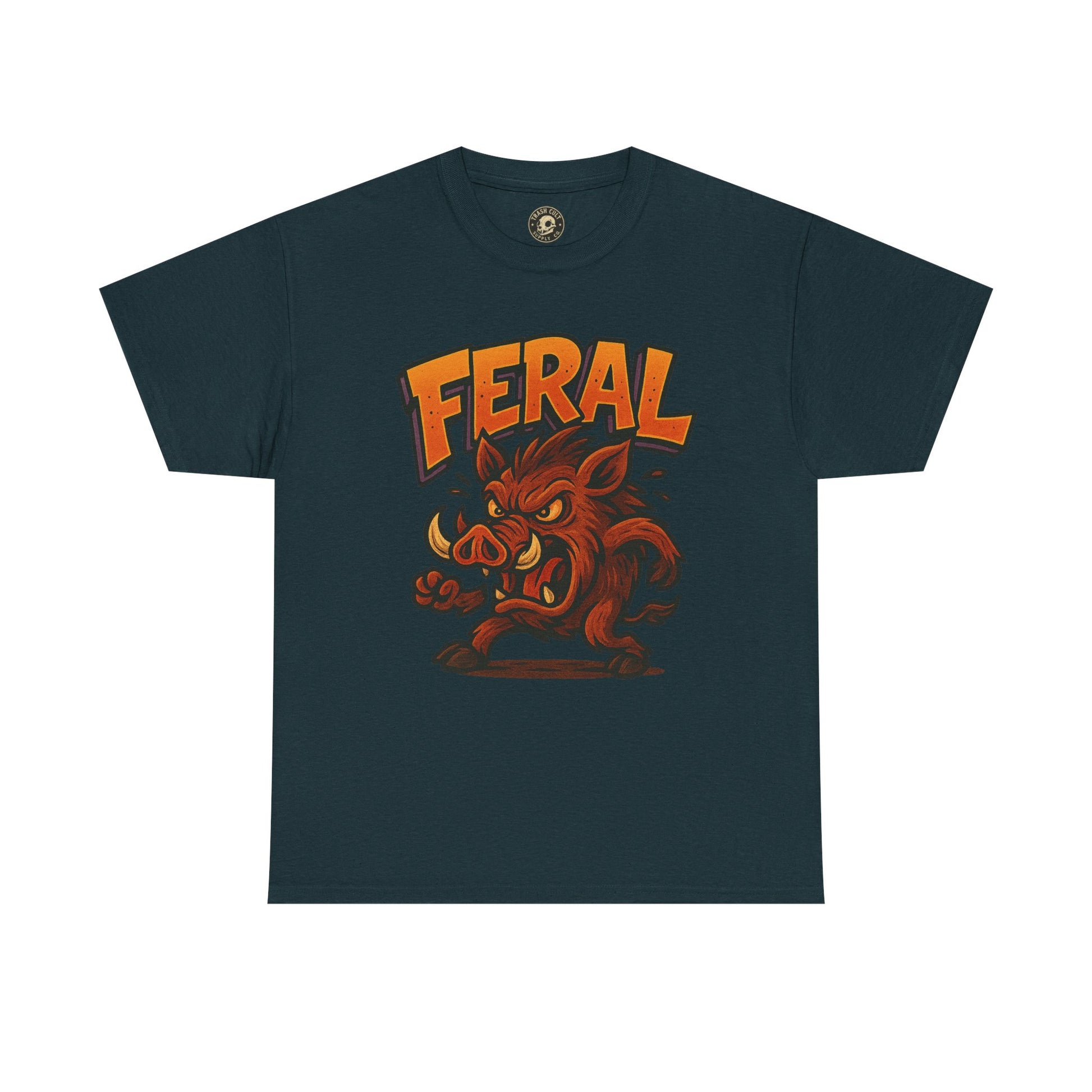 Feral Boar T-Shirt – Bold Unisex Animal Graphic Tee | Funny Cotton Shirt for Chaos Creatures