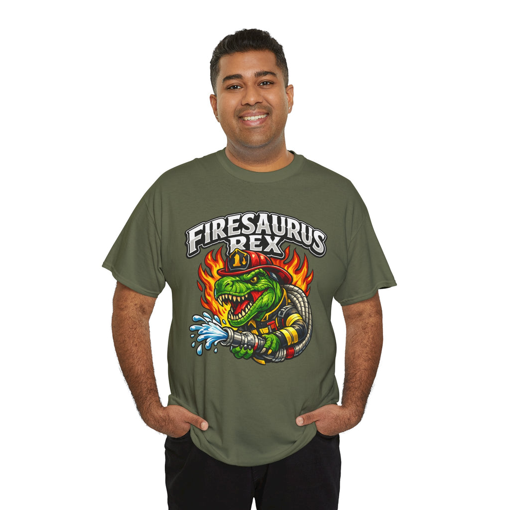 Firesaurus Rex T-Shirt — Funny Firefighter Dinosaur Tee