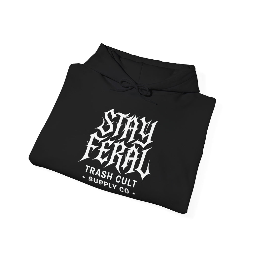 Stay Feral Gothic Hoodie – Trash Cult Supply Co Unisex Pullover