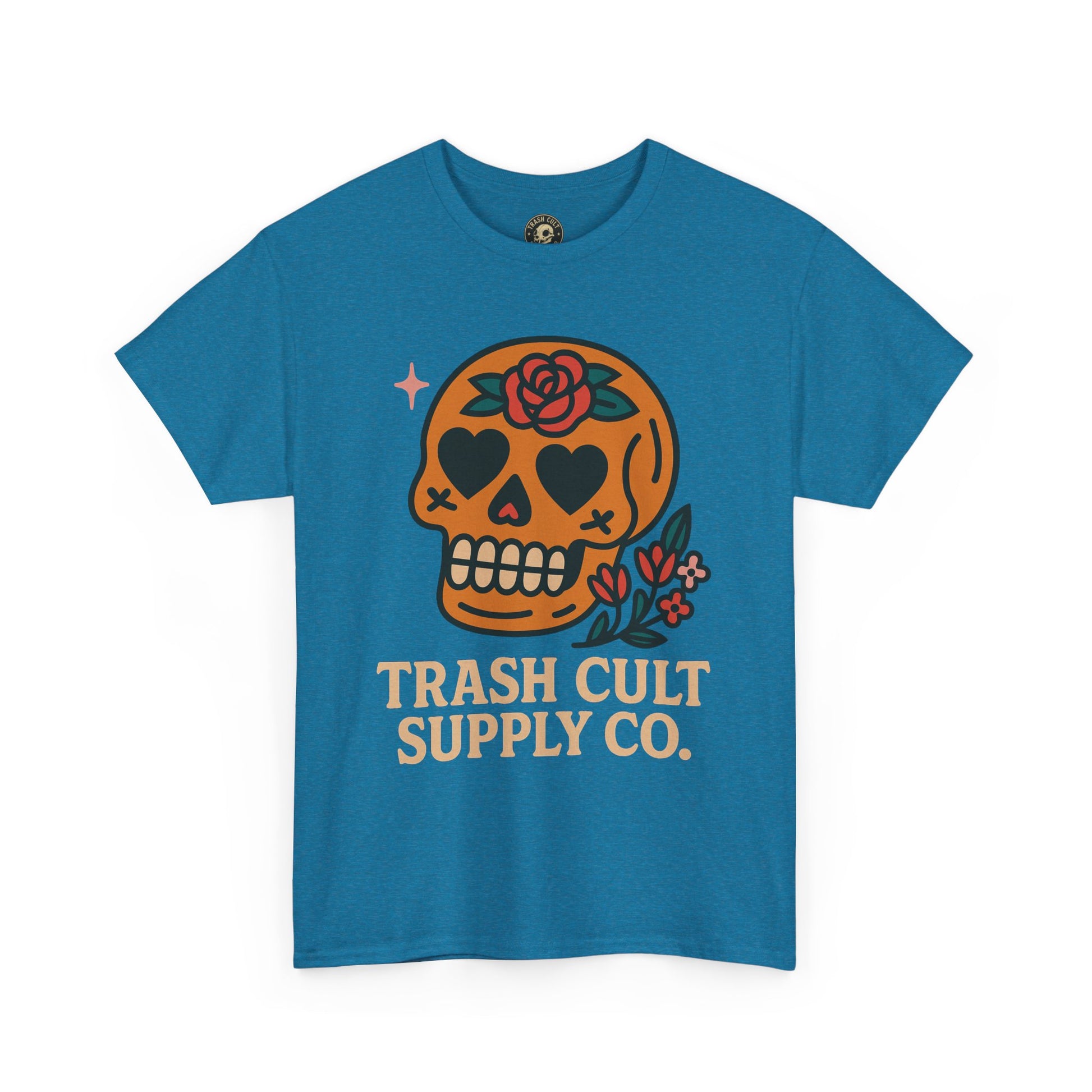 Sugar Skull T-Shirt – Trash Cult Supply Co. – Gildan 5000 Heavy Cotton Tee